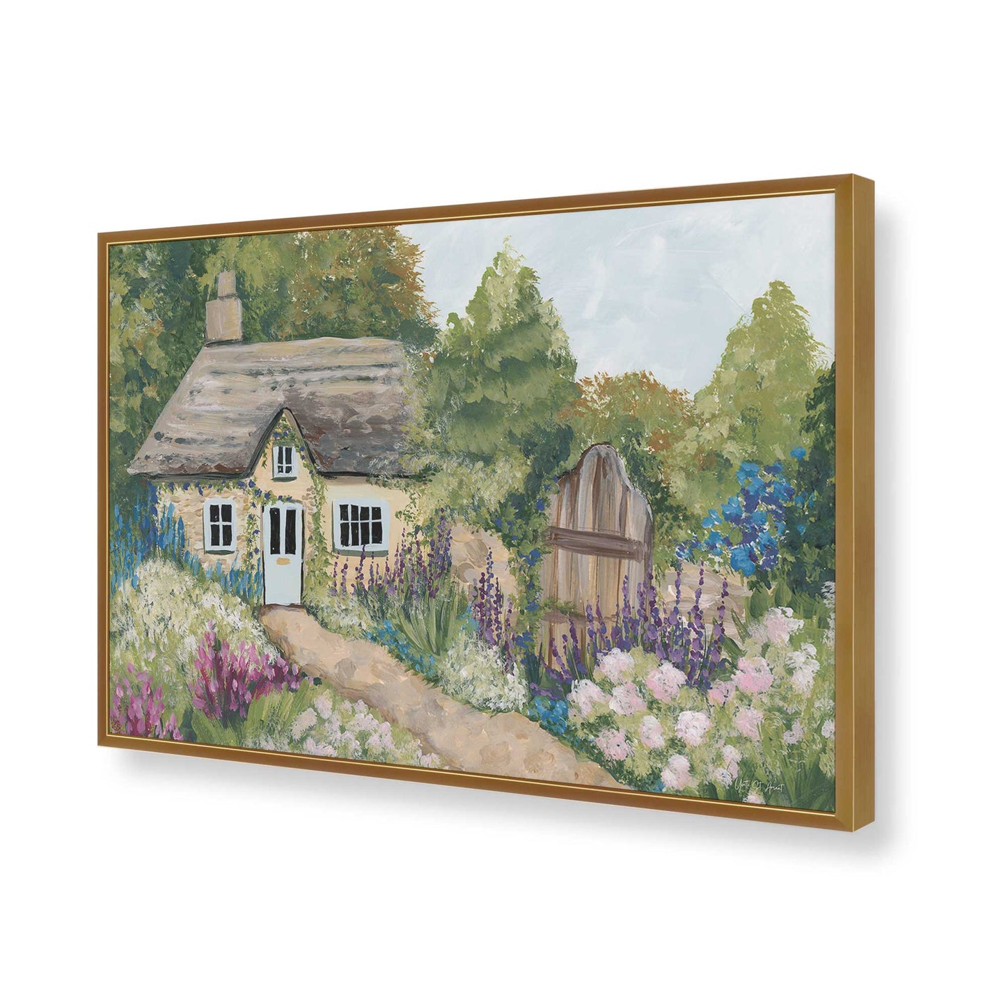 [Color:Polished Gold], Picture of art in a Polished Gold frame of the corner