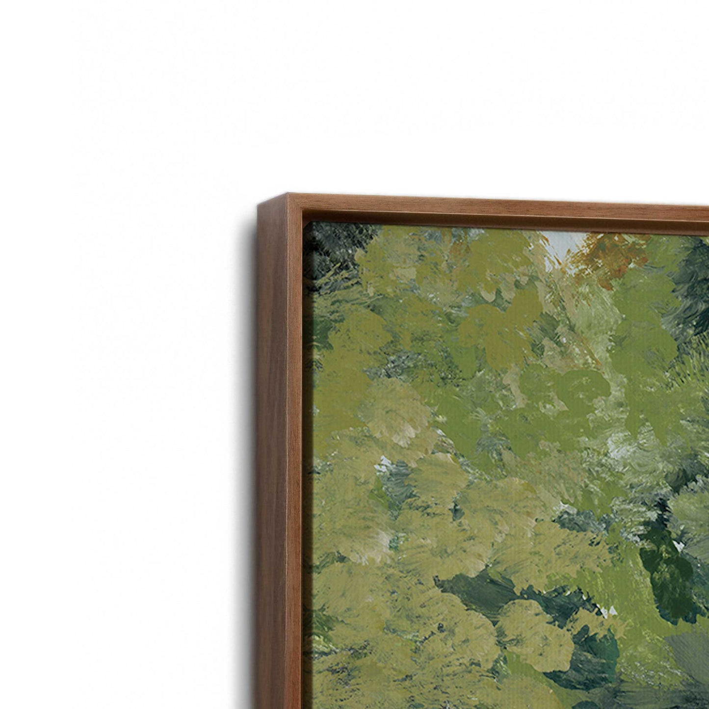 [Color:Walnut], Picture of art in a Walnut frame at an angle
