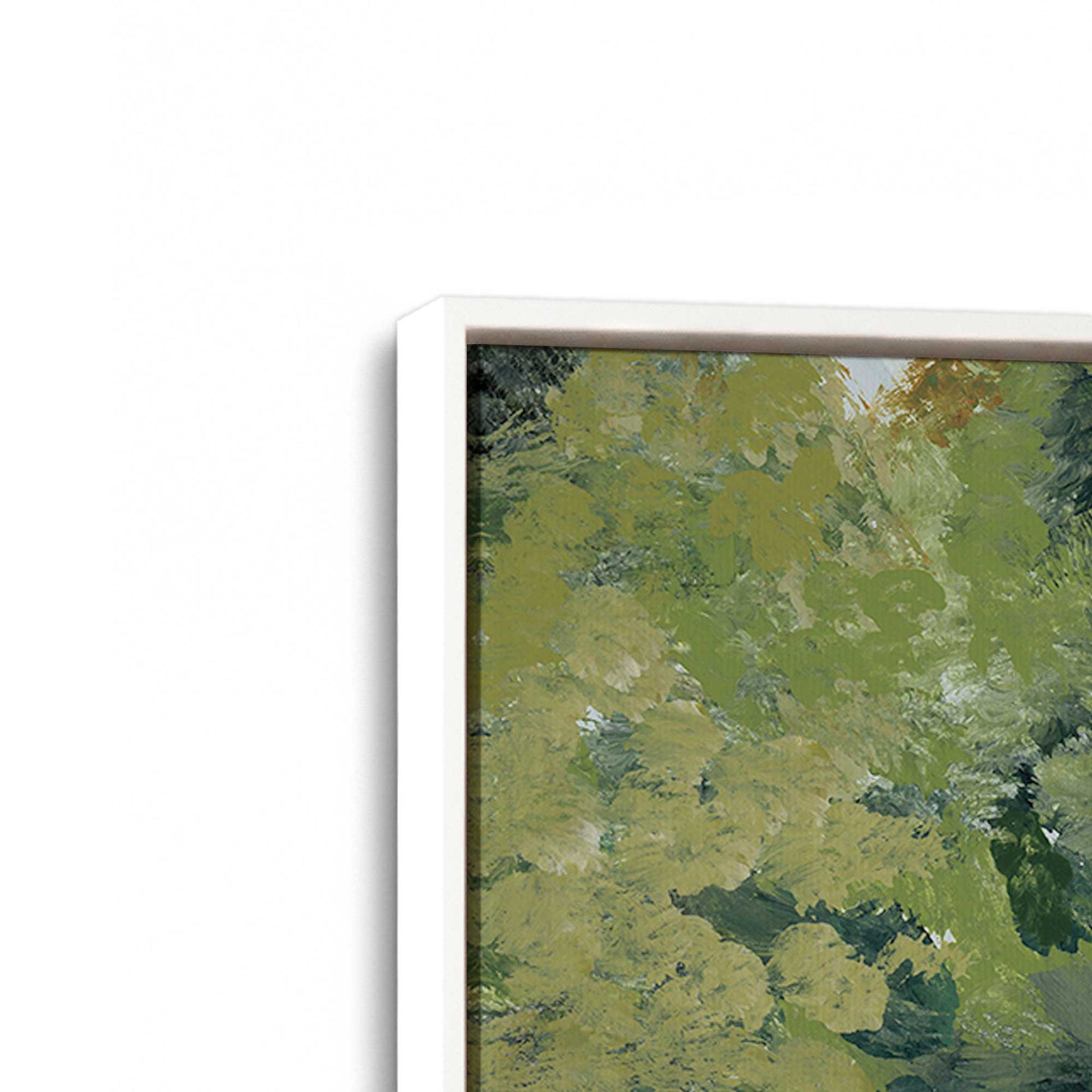 [Color:Opaque White], Picture of art in a White frame at an angle