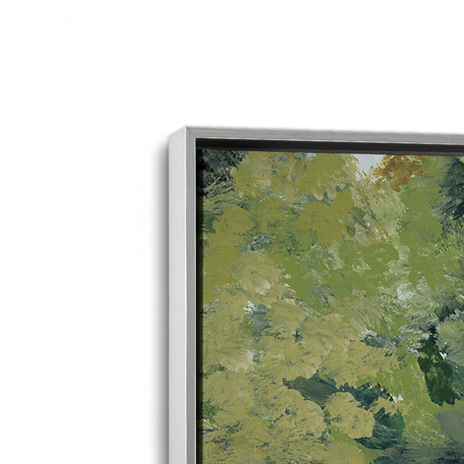 [Color:Polished Chrome], Picture of art in a Polished Chrome frame at an angle