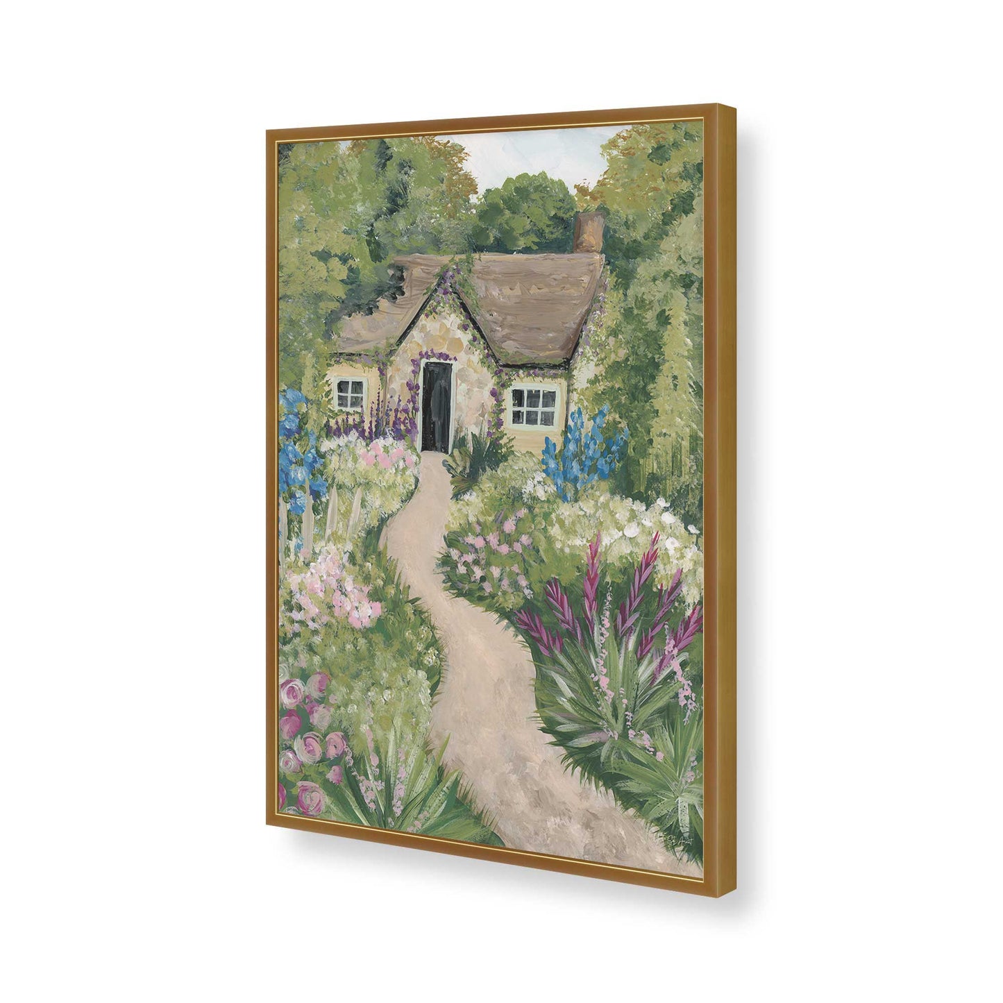 [Color:Polished Gold], Picture of art in a Polished Gold frame of the corner