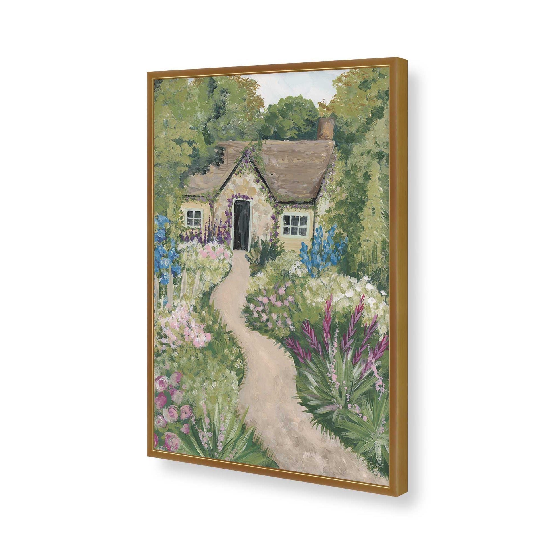 [Color:Polished Gold], Picture of art in a Polished Gold frame of the corner