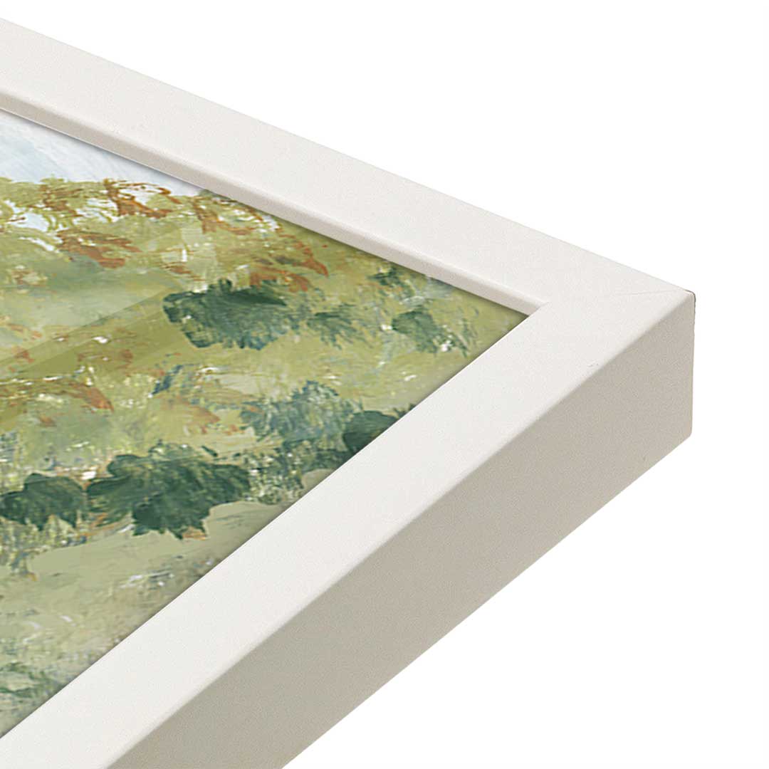 [Color:Opaque White], Picture of art in a Opaque White frame at an angle