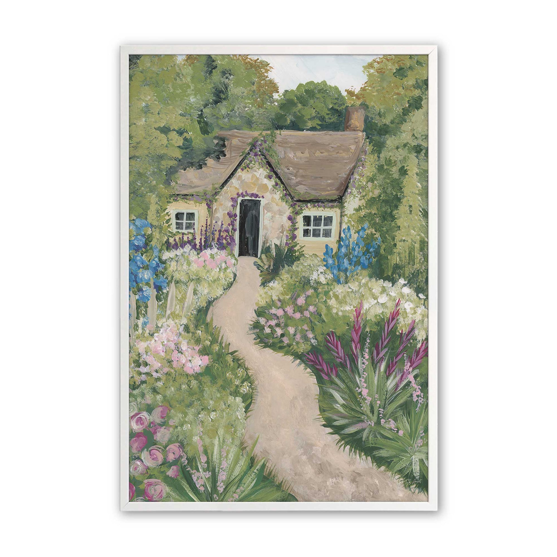 [Color:Opaque White], Picture of art in a Opaque White frame