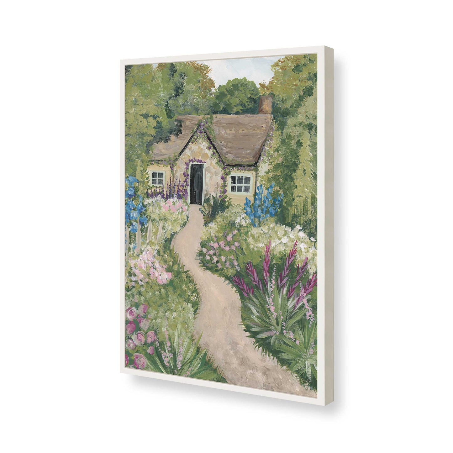 [Color:Opaque White], Picture of art in a Opaque White frame of the corner
