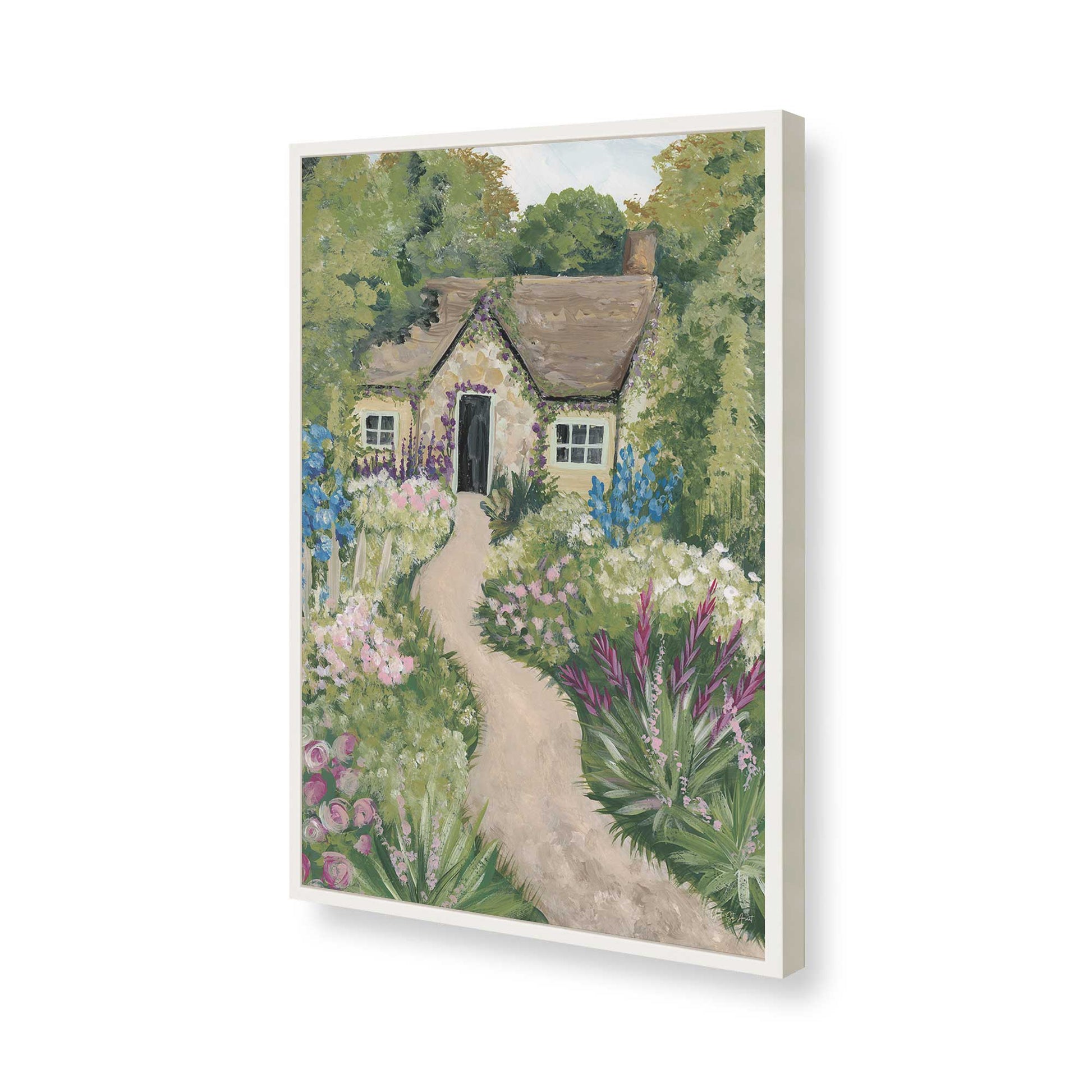 [Color:Opaque White], Picture of art in a Opaque White frame of the corner