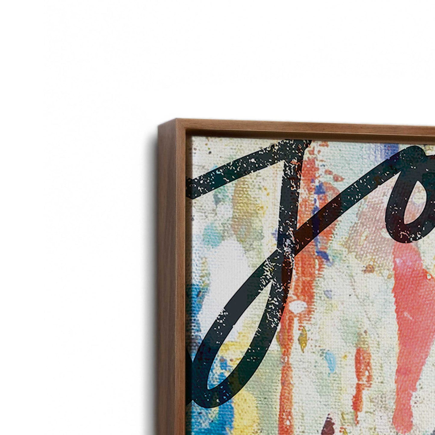 [Color:Walnut], Picture of art in a Walnut frame at an angle