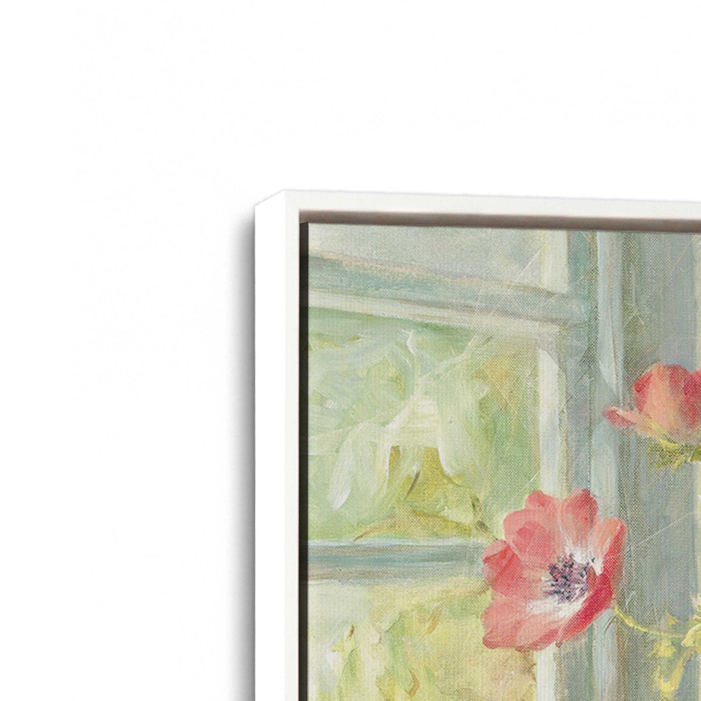 [Color:Opaque White], Picture of art in a White frame at an angle
