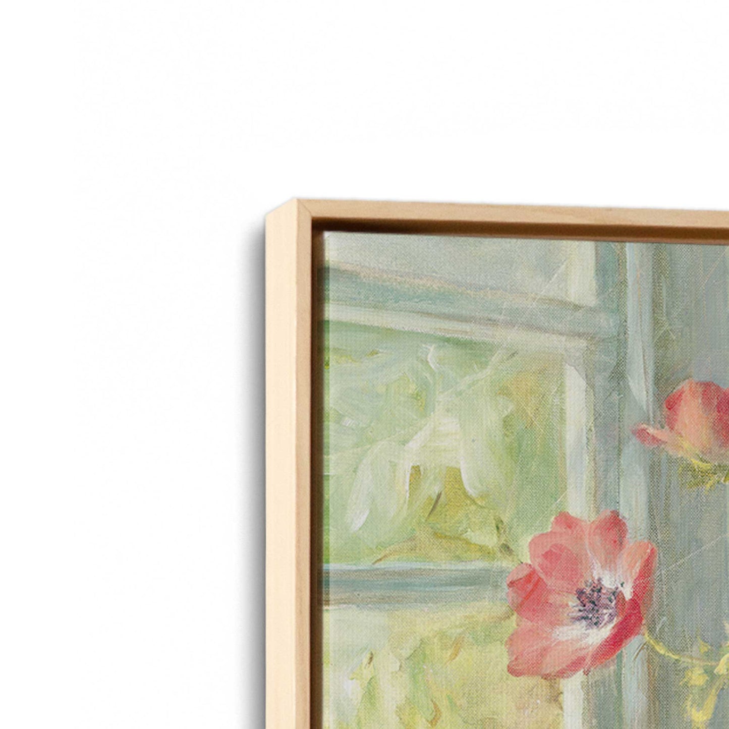 [Color:American Maple], Picture of art in a American Maple frame at an angle