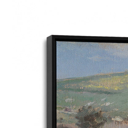 [Color:Satin Black], Picture of art in a Satin Black frame at an angle