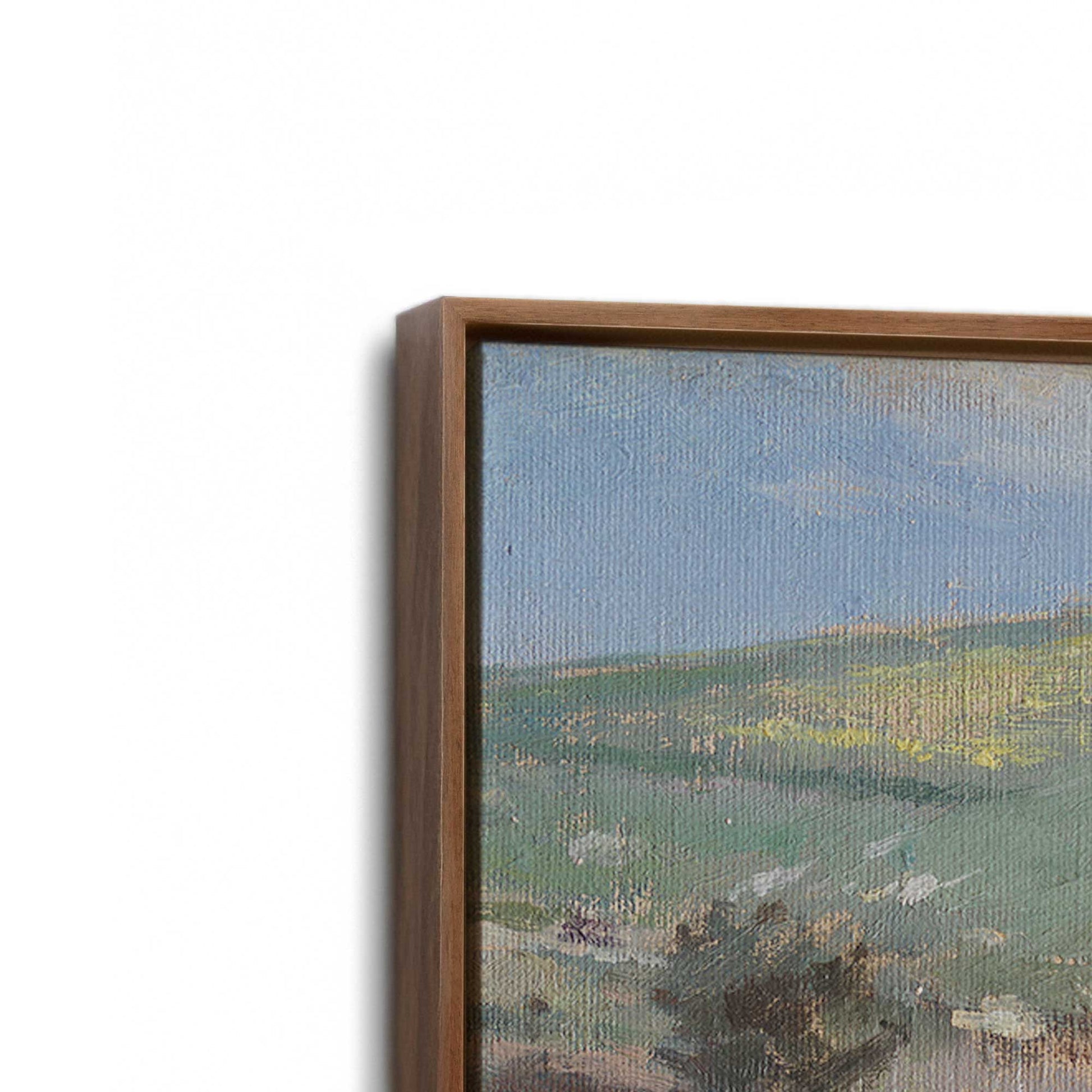 [Color:Walnut], Picture of art in a Walnut frame at an angle