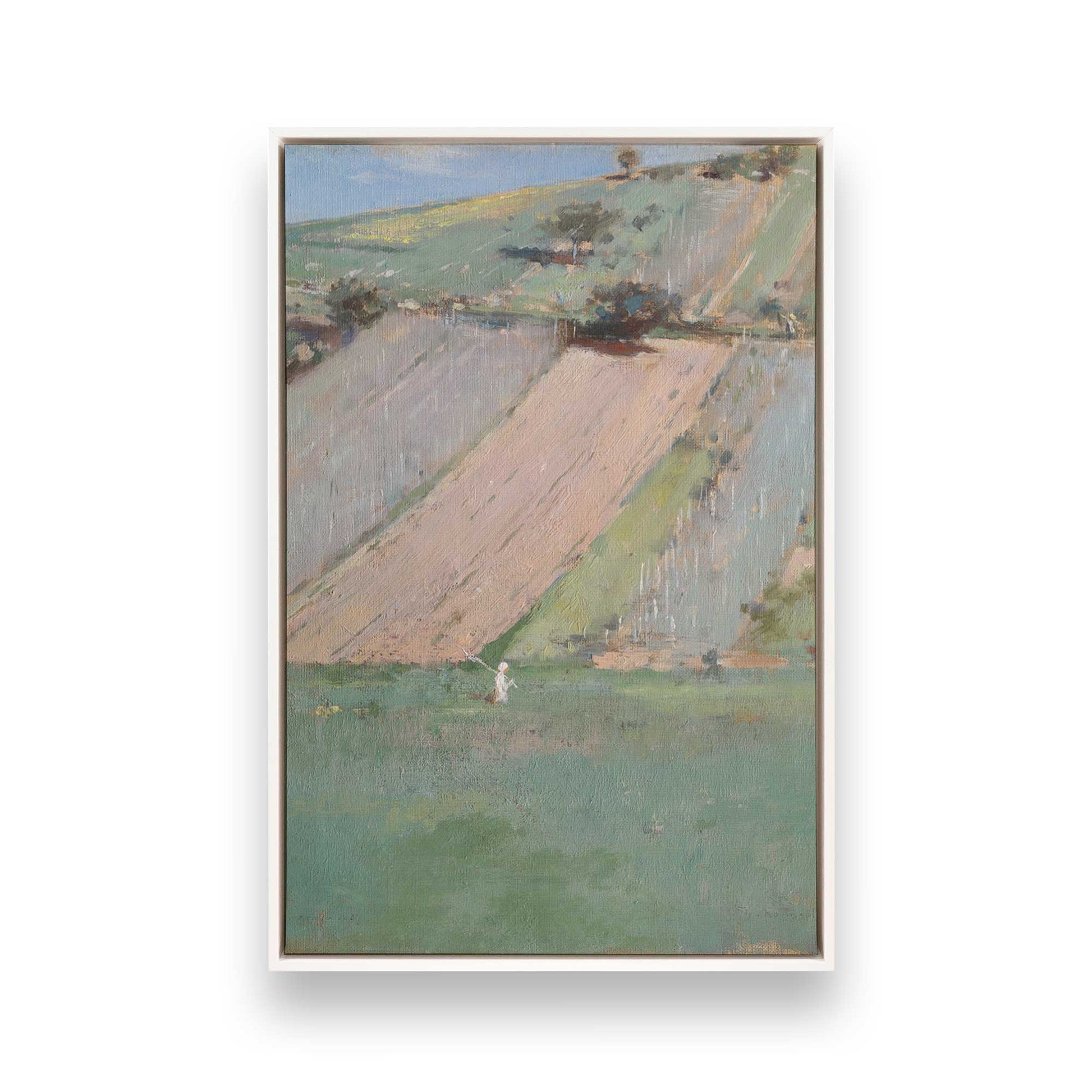 [Color:Opaque White], Picture of art in a White frame
