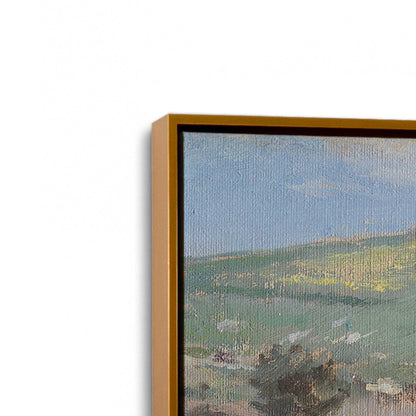 [Color:Polished Gold], Picture of art in a Polished Gold frame at an angle