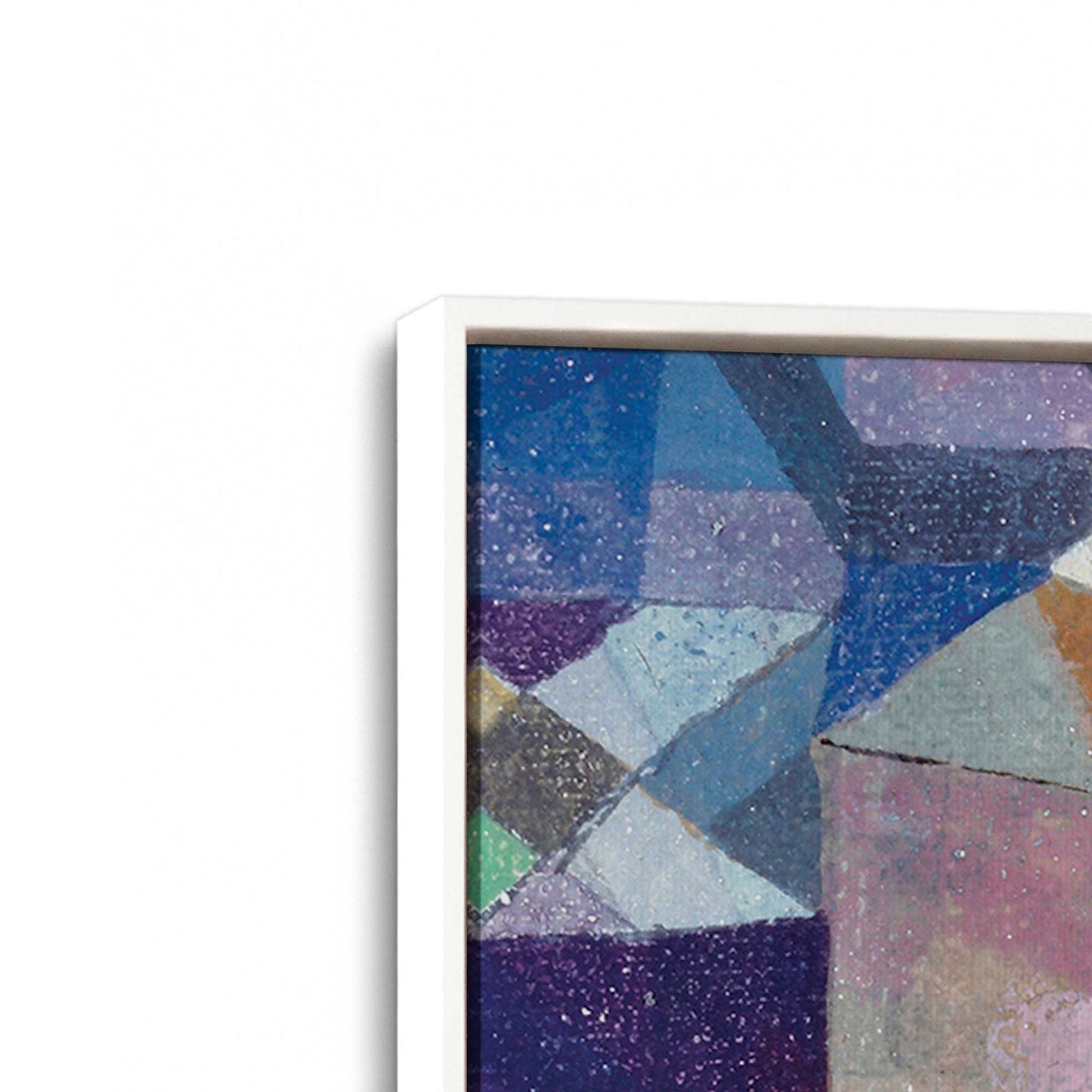 [Color:Opaque White], Picture of art in a White frame at an angle