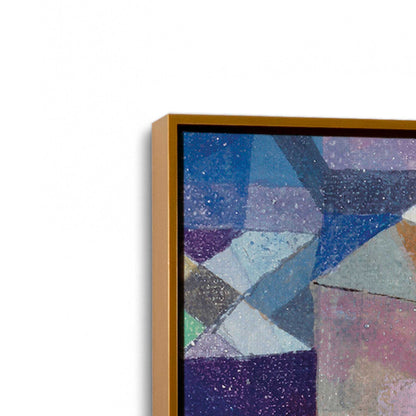 [Color:Polished Gold], Picture of art in a Polished Gold frame at an angle