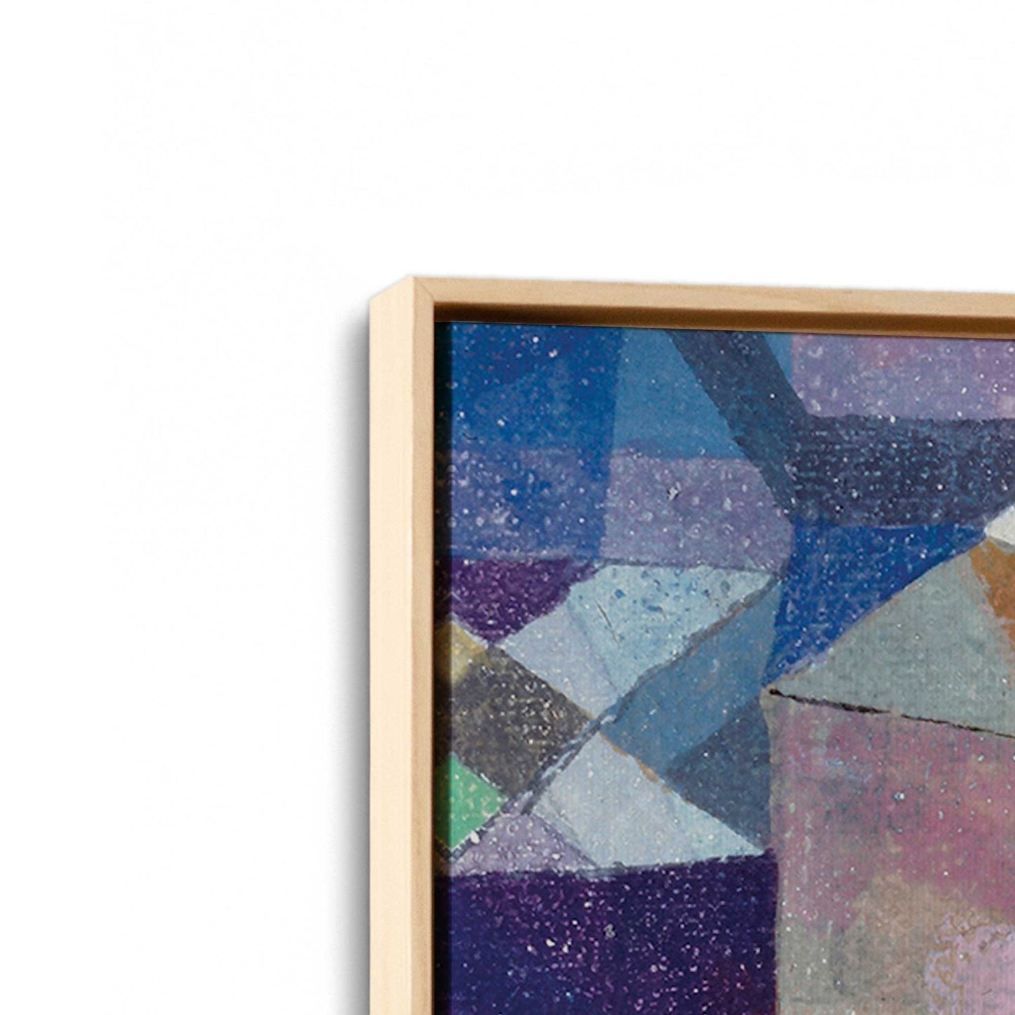 [Color:American Maple], Picture of art in a American Maple frame at an angle