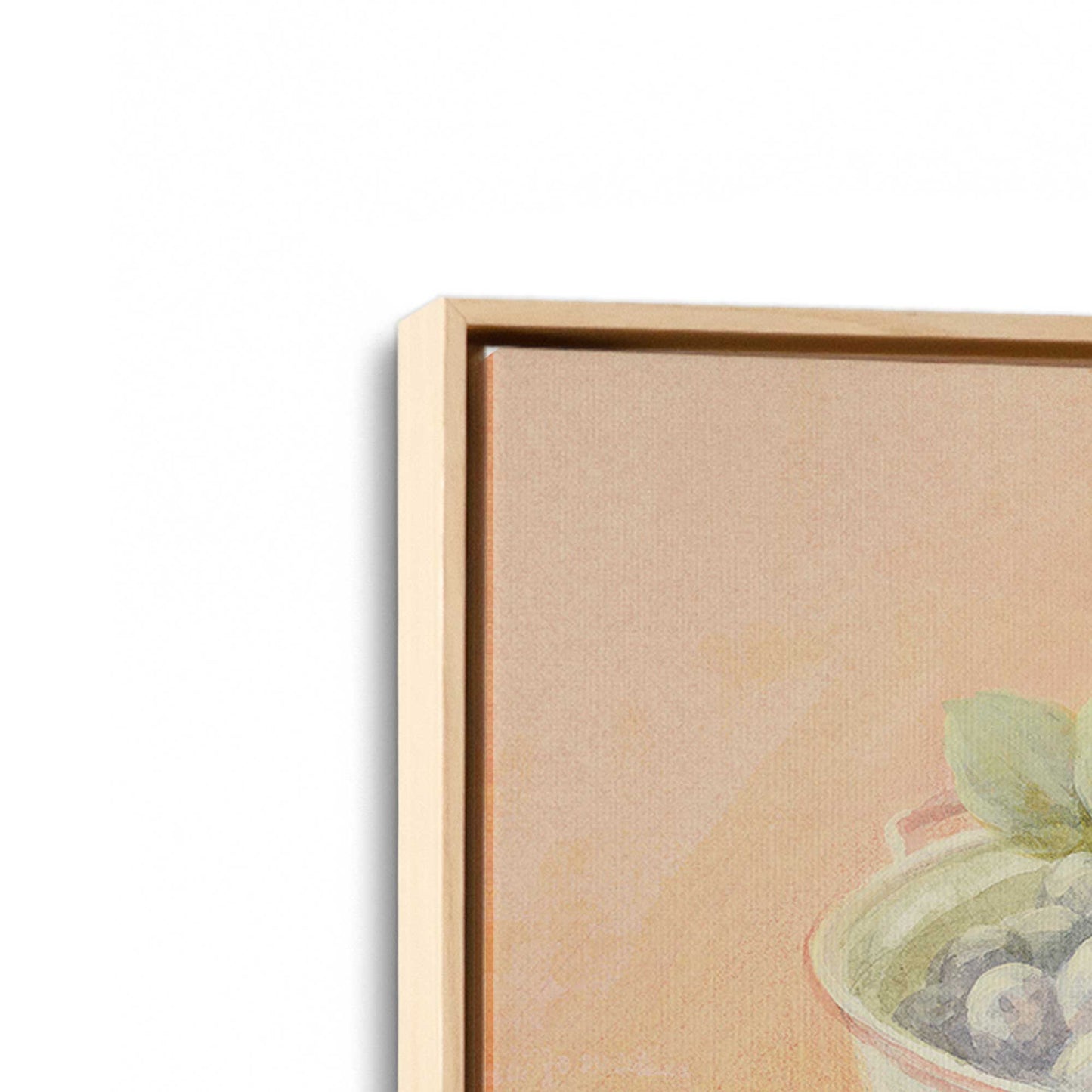 [Color:American Maple], Picture of art in a American Maple frame at an angle