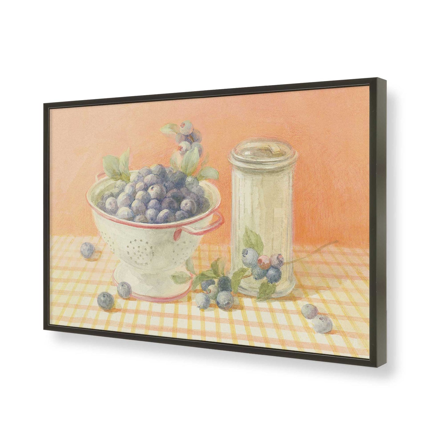 [Color:Satin Black], Picture of art in a Satin Black frame of the corner