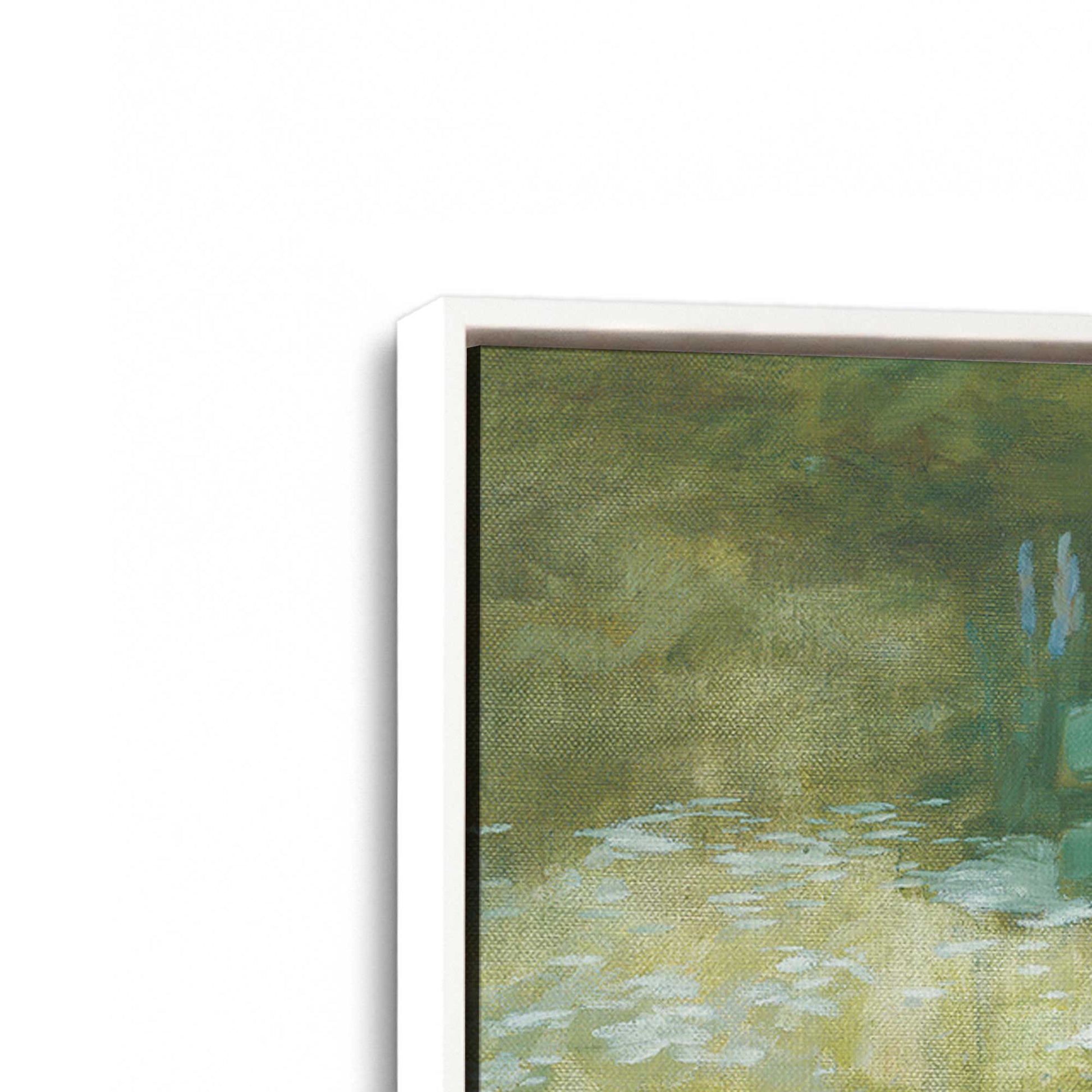 [Color:Opaque White], Picture of art in a White frame at an angle