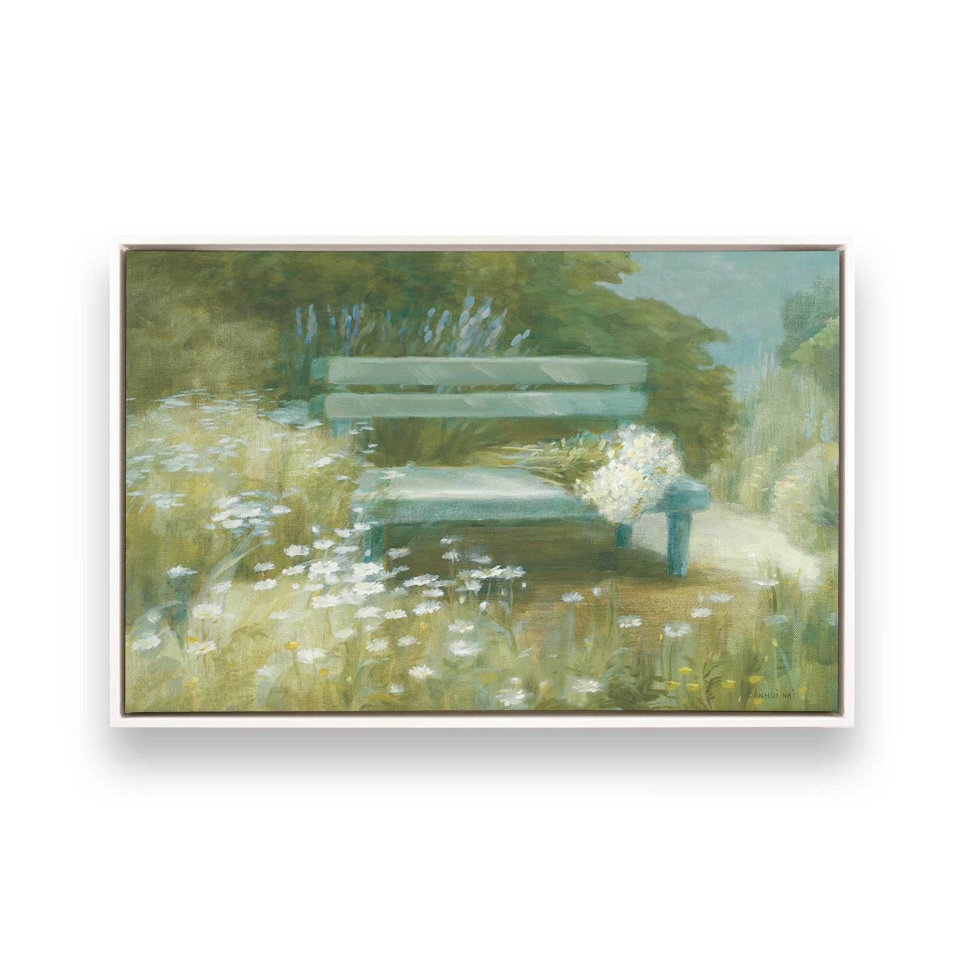 [Color:Opaque White], Picture of art in a White frame