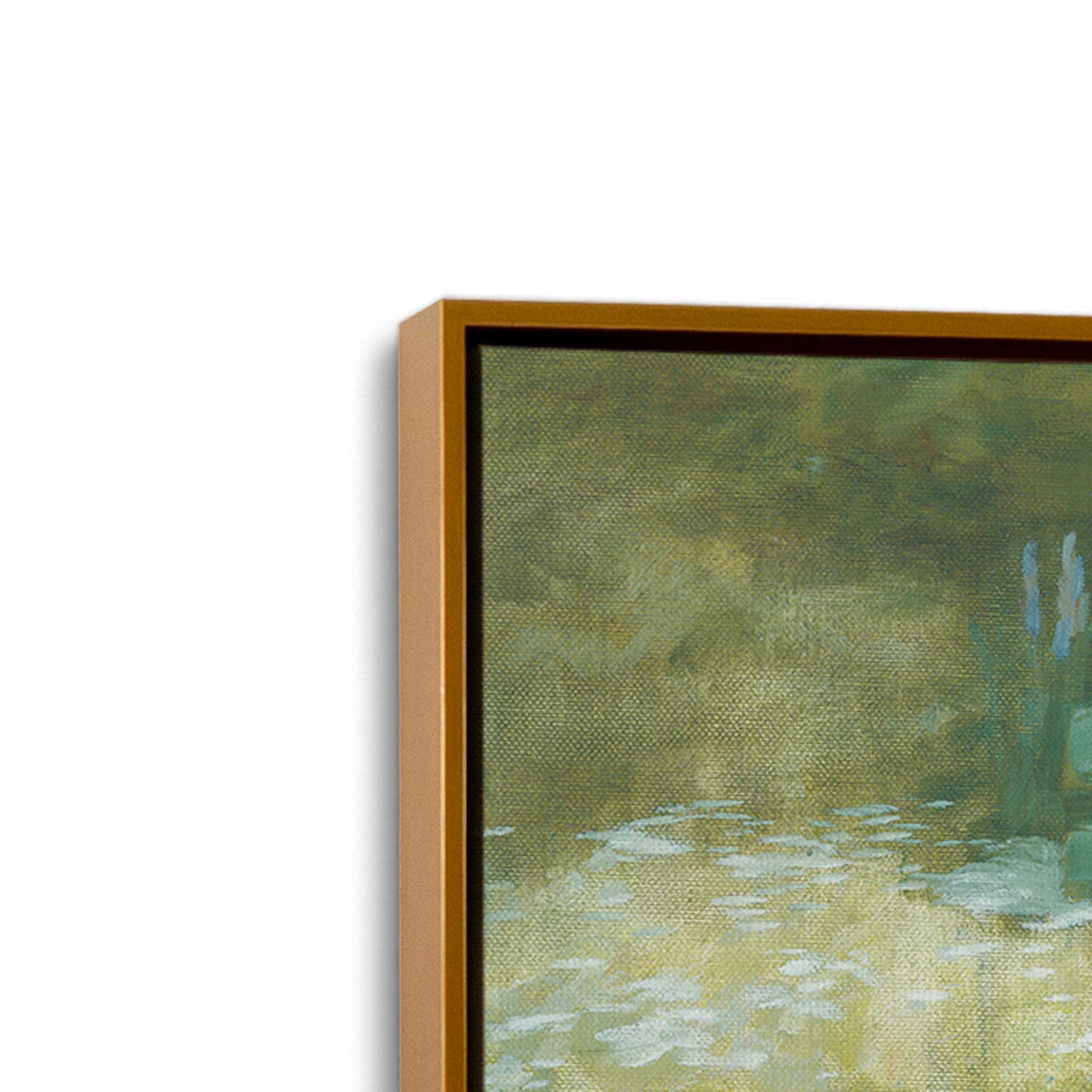 [Color:Polished Gold], Picture of art in a Polished Gold frame at an angle