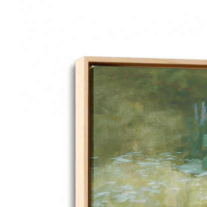 [Color:American Maple], Picture of art in a American Maple frame at an angle