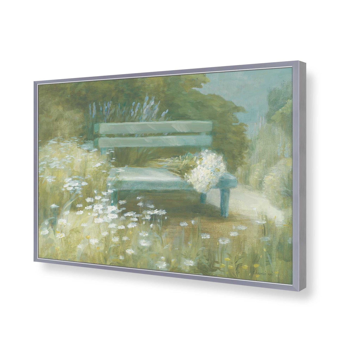 [Color:Polished Chrome], Picture of art in a Polished Chrome frame of the corner