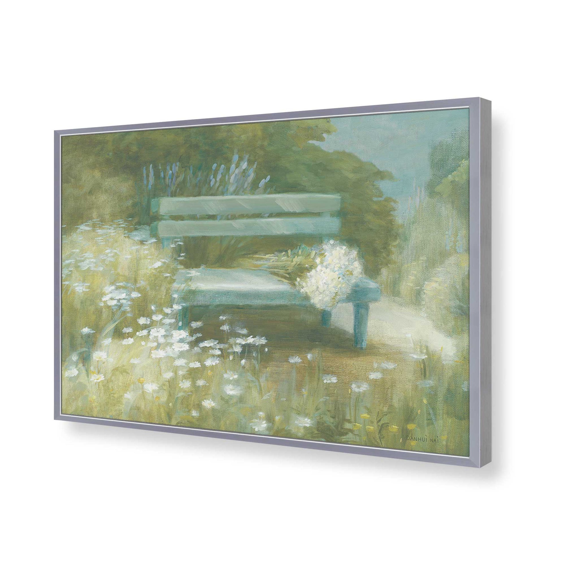 [Color:Polished Chrome], Picture of art in a Polished Chrome frame of the corner