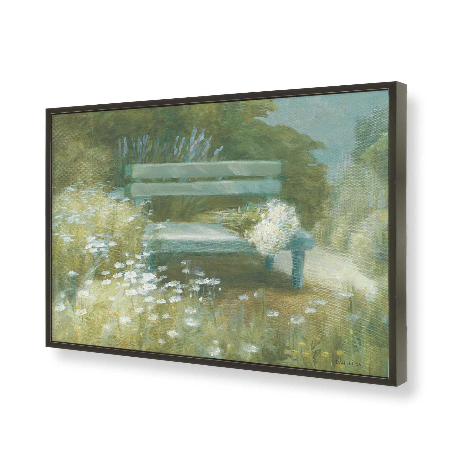 [Color:Satin Black], Picture of art in a Satin Black frame of the corner