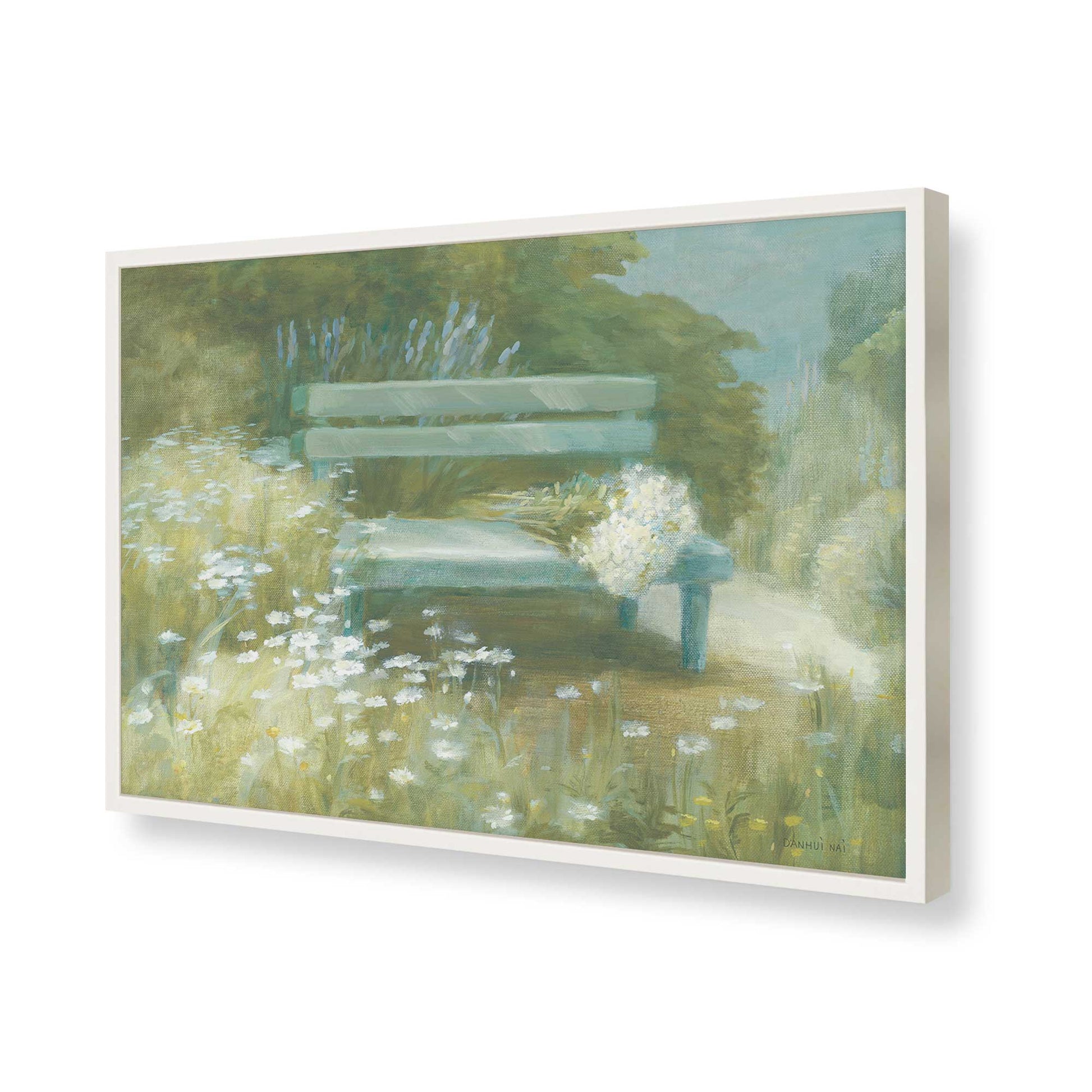 [Color:Opaque White], Picture of art in a Opaque White frame of the corner