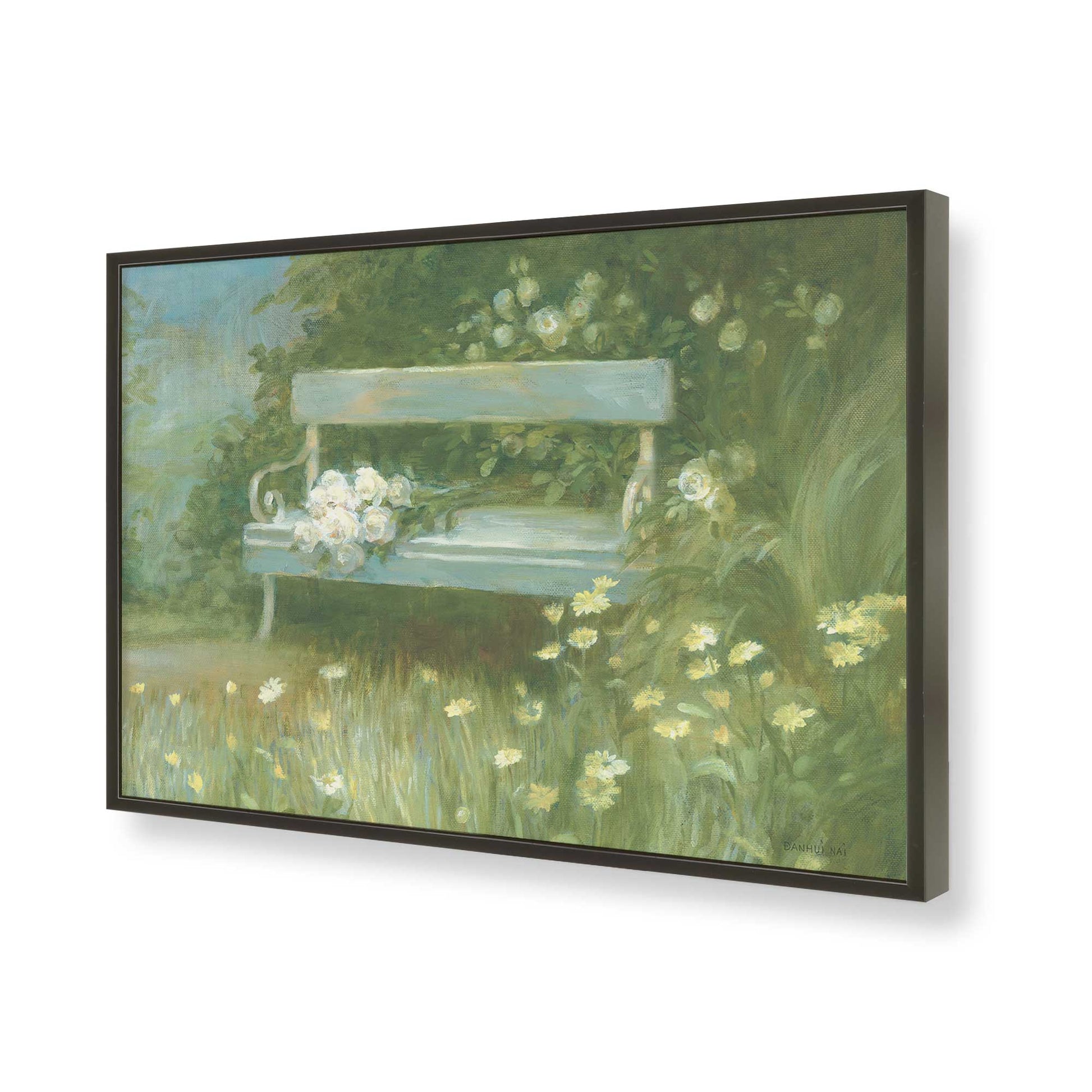 [Color:Satin Black], Picture of art in a Satin Black frame of the corner