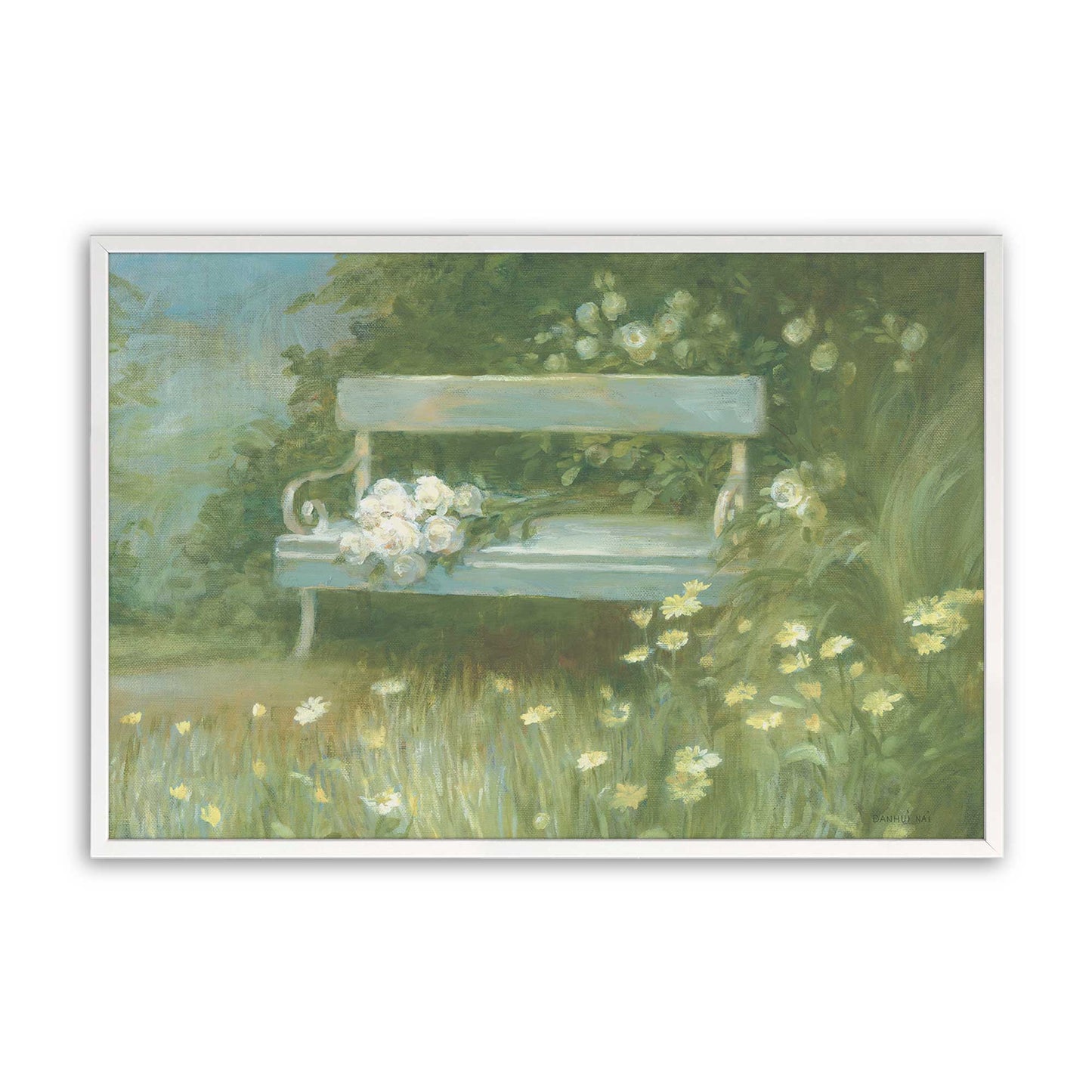 [Color:Opaque White], Picture of art in a Opaque White frame