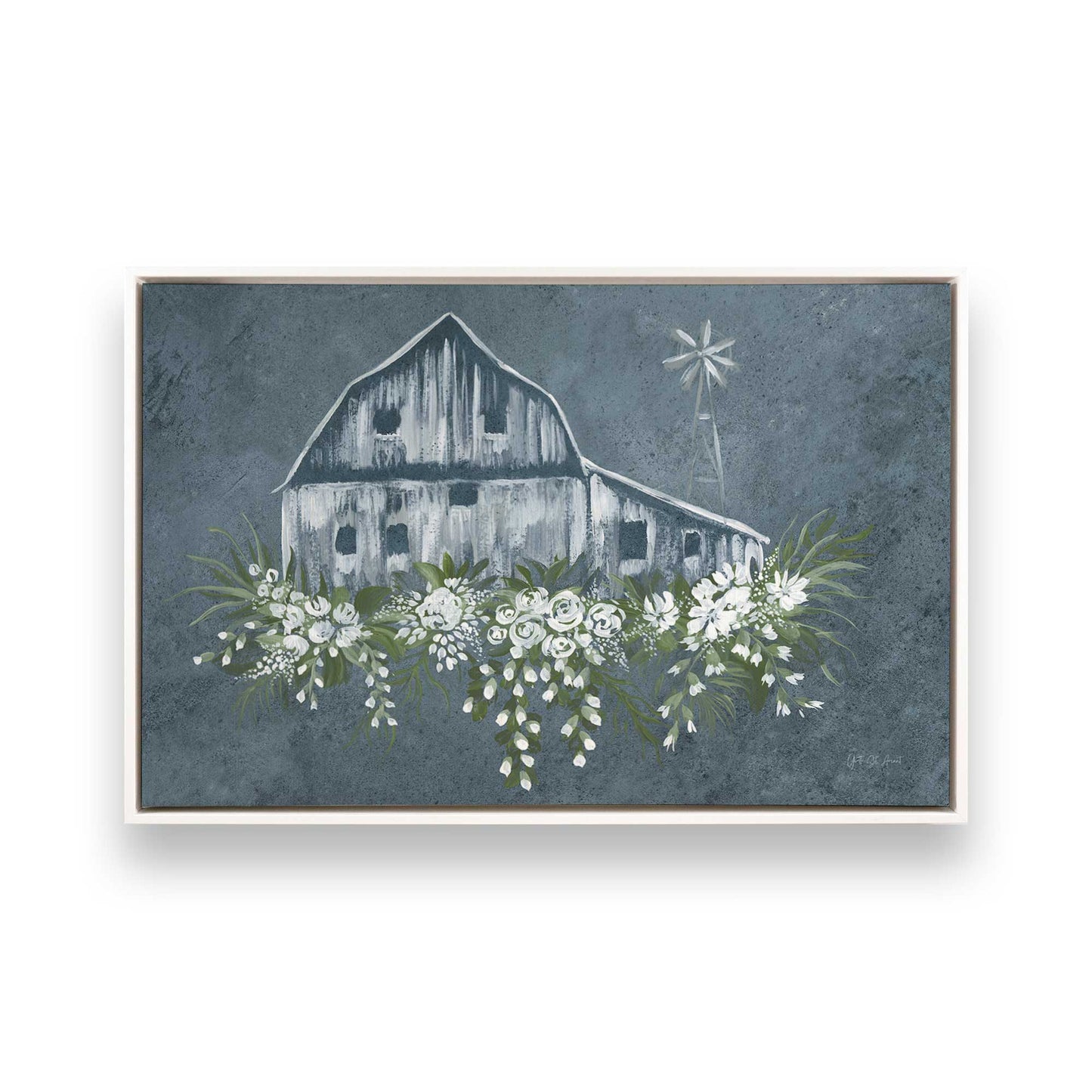 [Color:Opaque White], Picture of art in a White frame