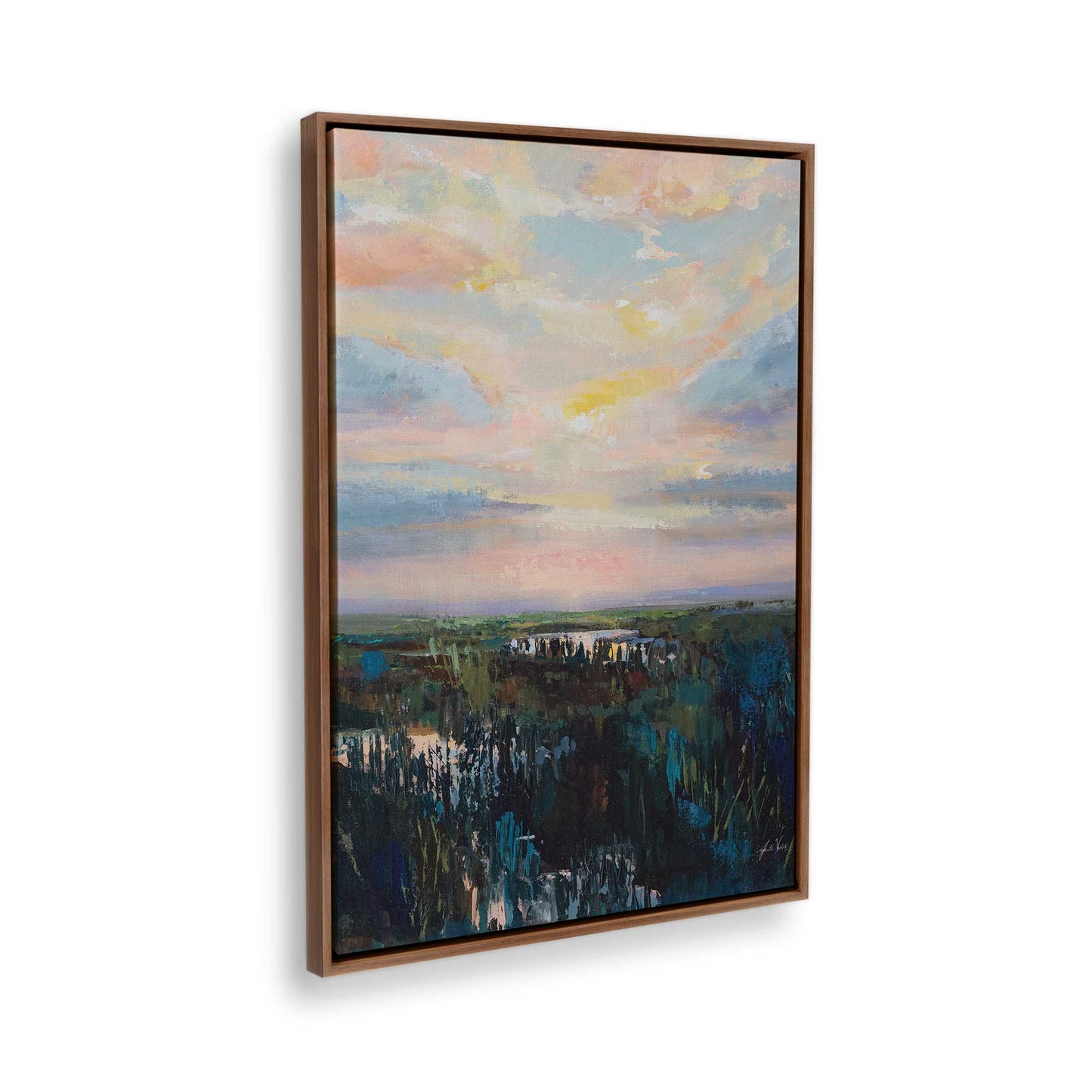 [Color:Walnut], Picture of the corner of the art