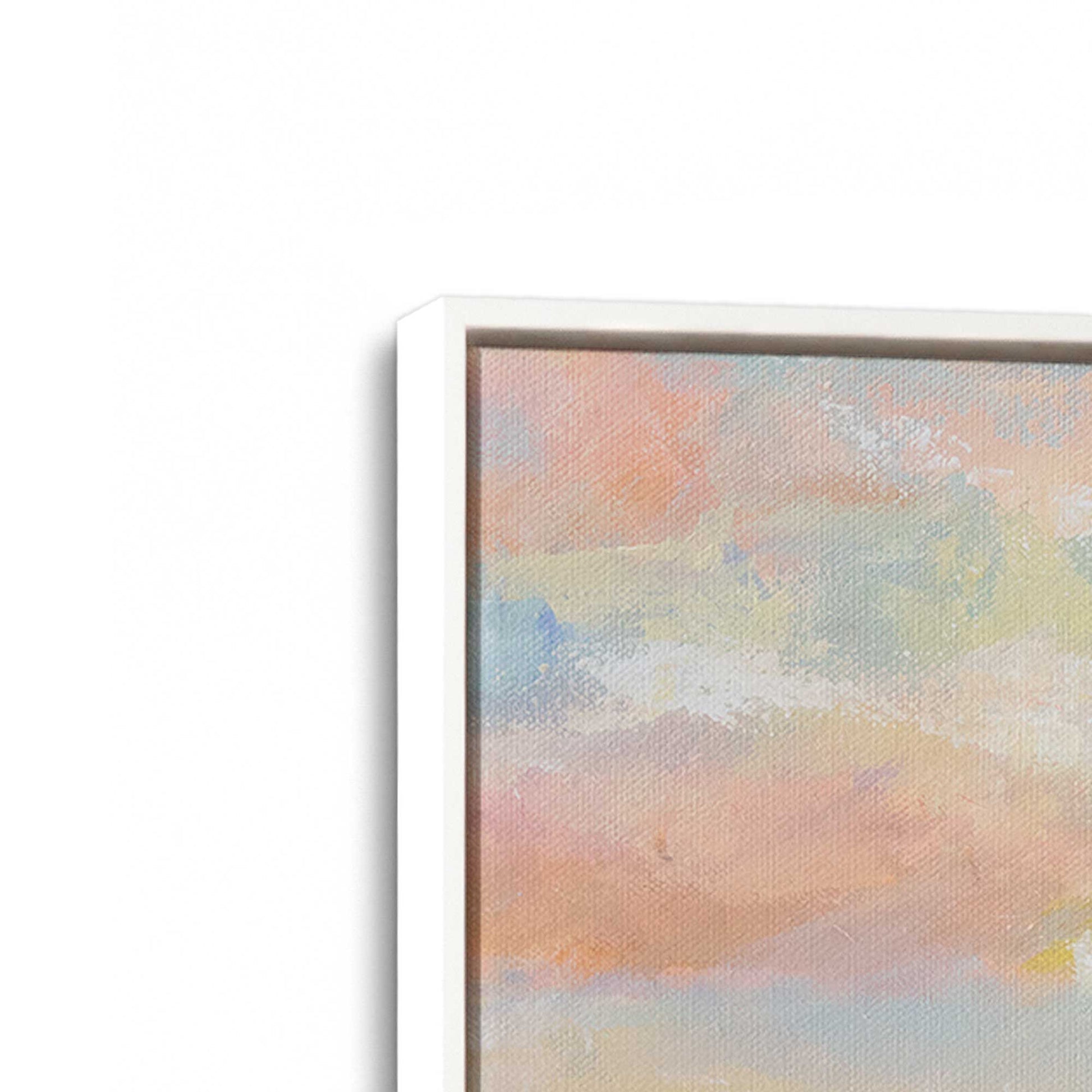 [Color:Opaque White], Picture of art in a White frame at an angle