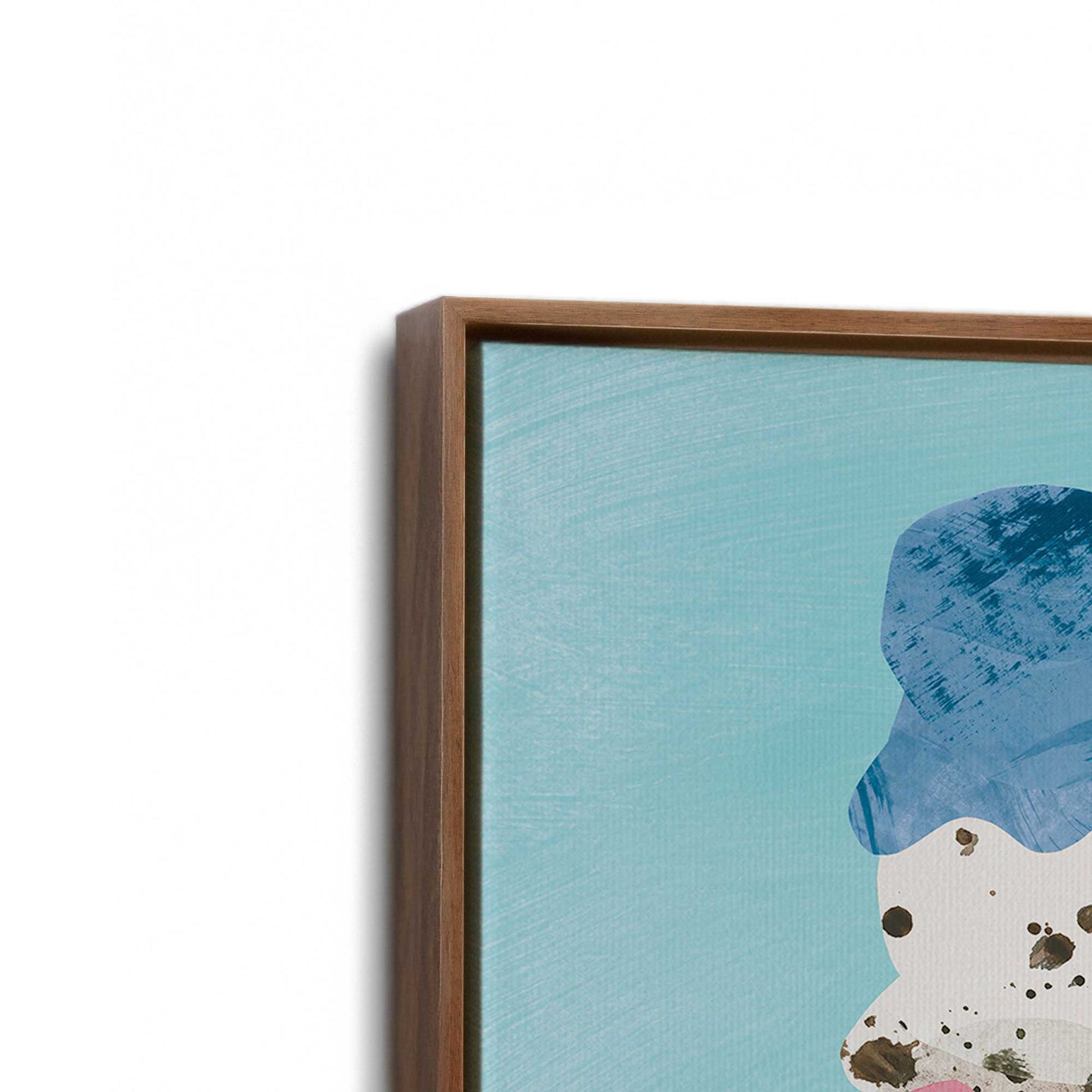 [Color:Walnut], Picture of art in a Walnut frame at an angle