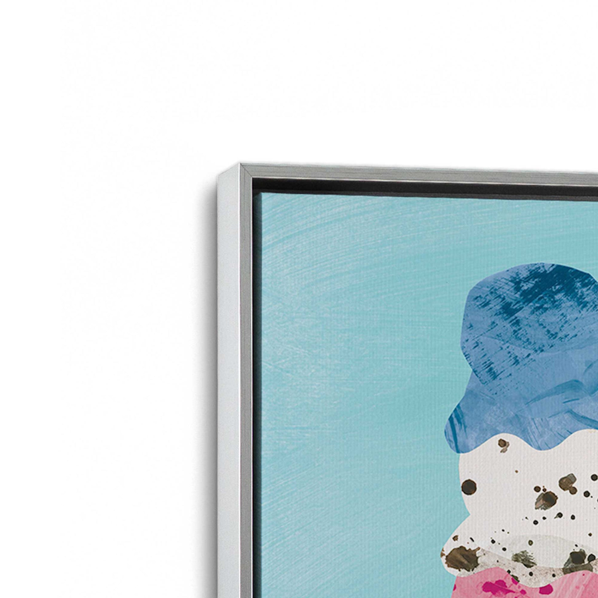 [Color:Polished Chrome], Picture of art in a Polished Chrome frame at an angle