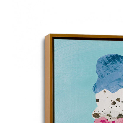 [Color:Polished Gold], Picture of art in a Polished Gold frame at an angle