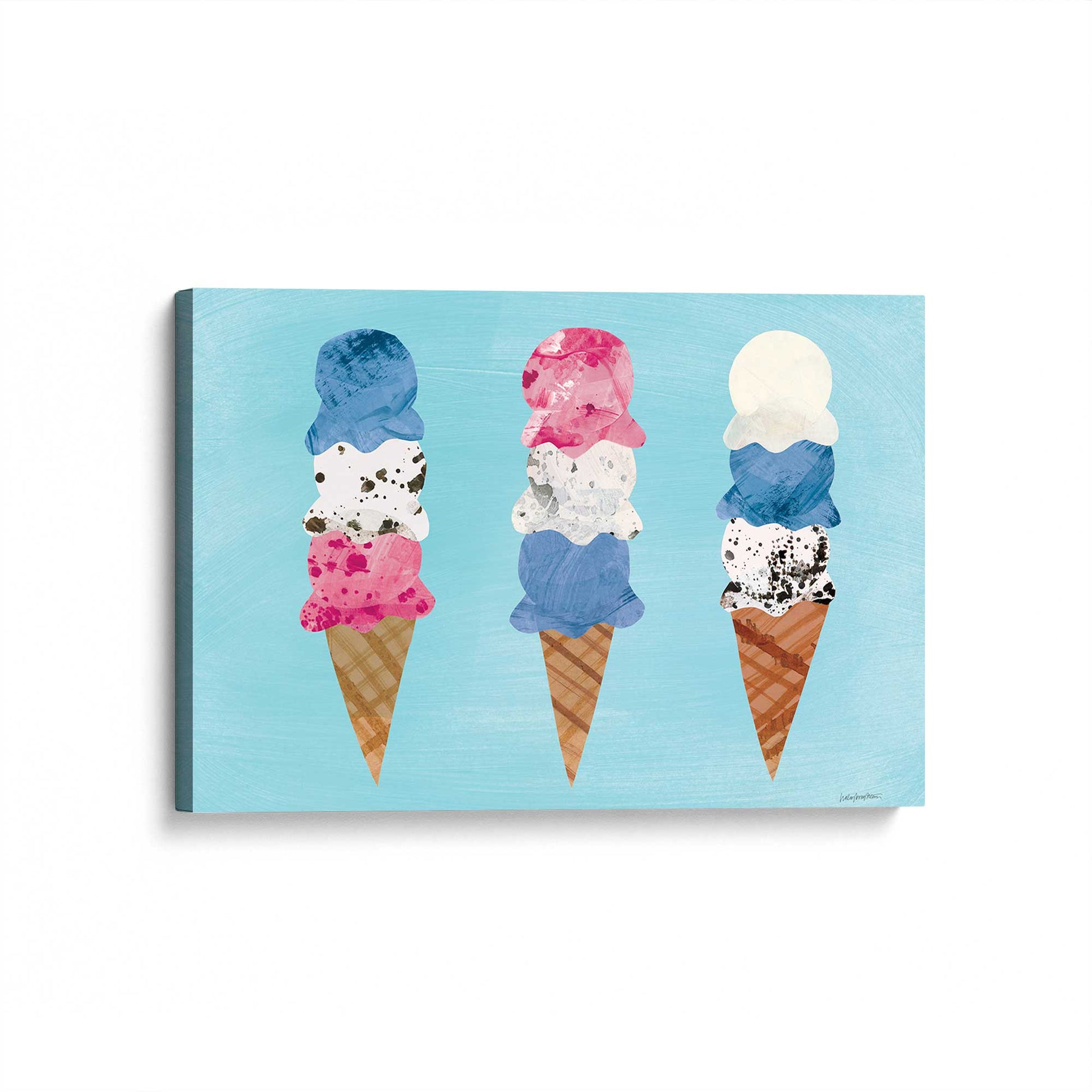 [Color:Stretched Canvas], Picture of art at an angle