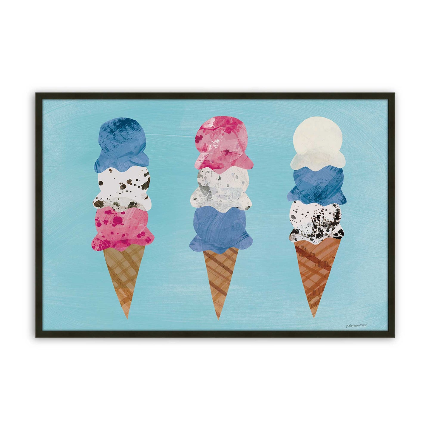 [Color:Satin Black], Picture of art in a Satin Black frame