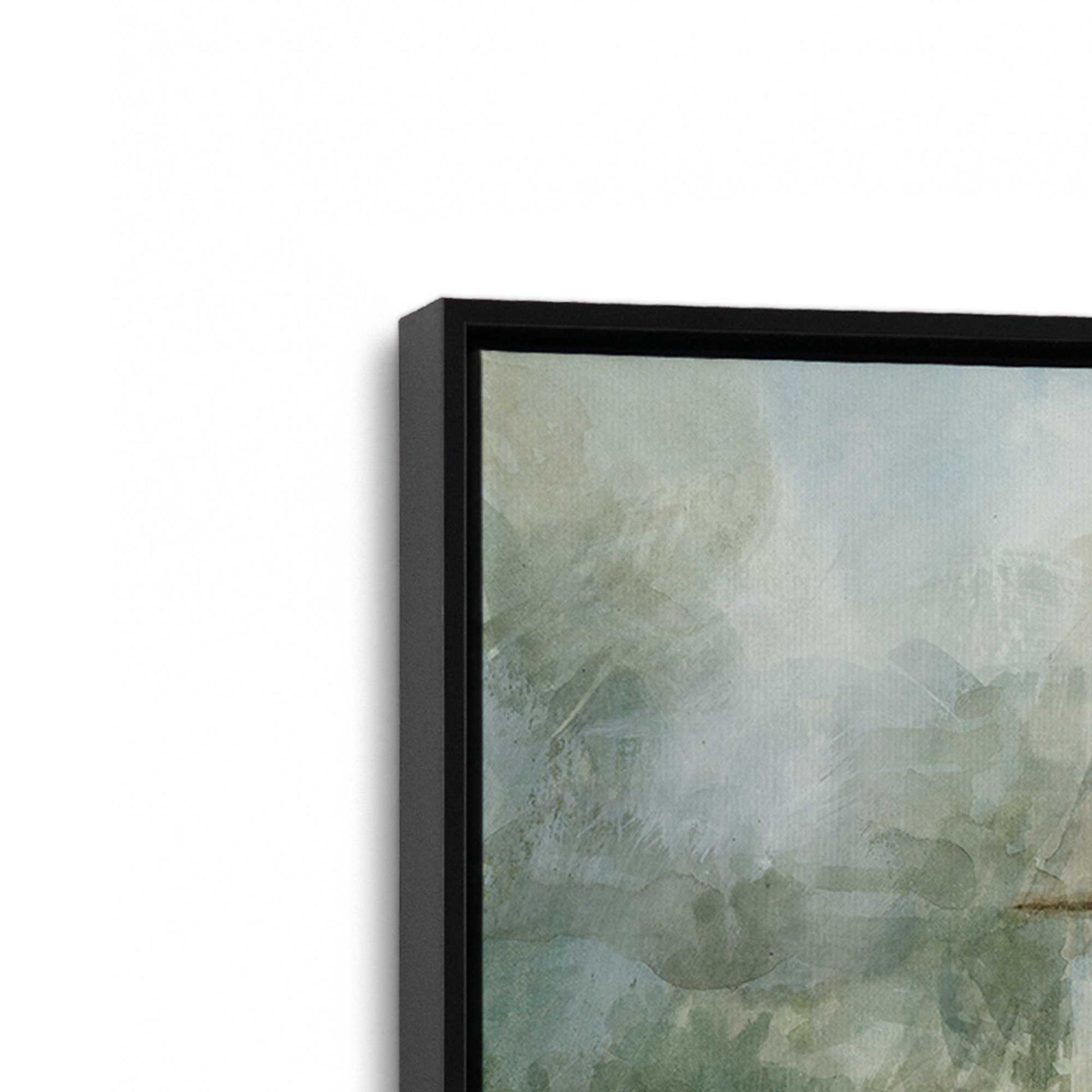 [Color:Satin Black], Picture of art in a Satin Black frame at an angle