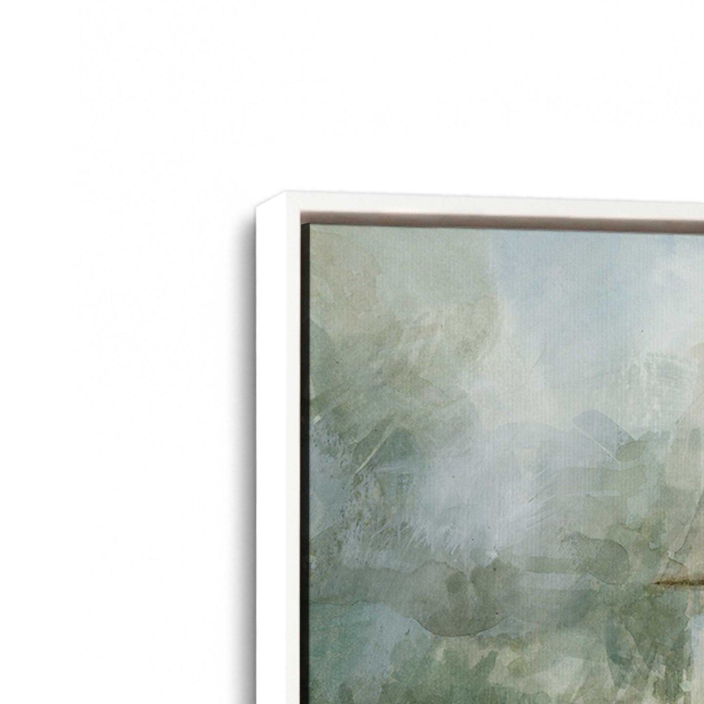 [Color:Opaque White], Picture of art in a White frame at an angle