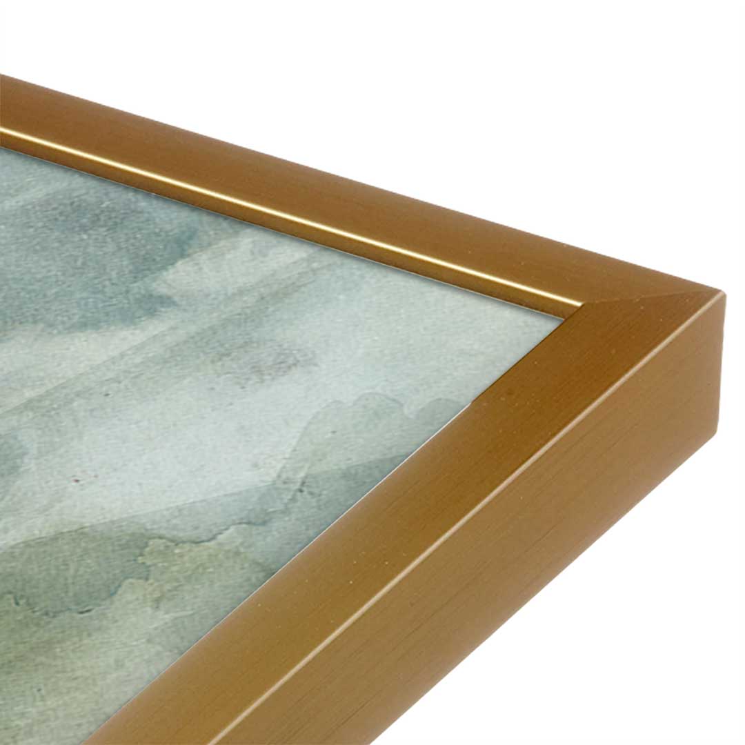[Color:Polished Gold], Picture of art in a Polished Gold frame at an angle