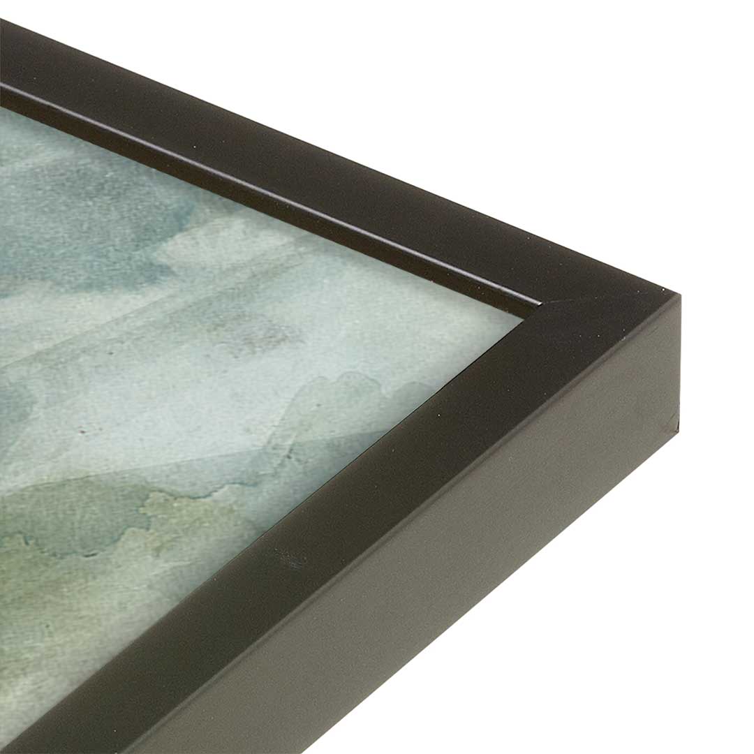 [Color:Satin Black], Picture of art in a Satin Black frame at an angle