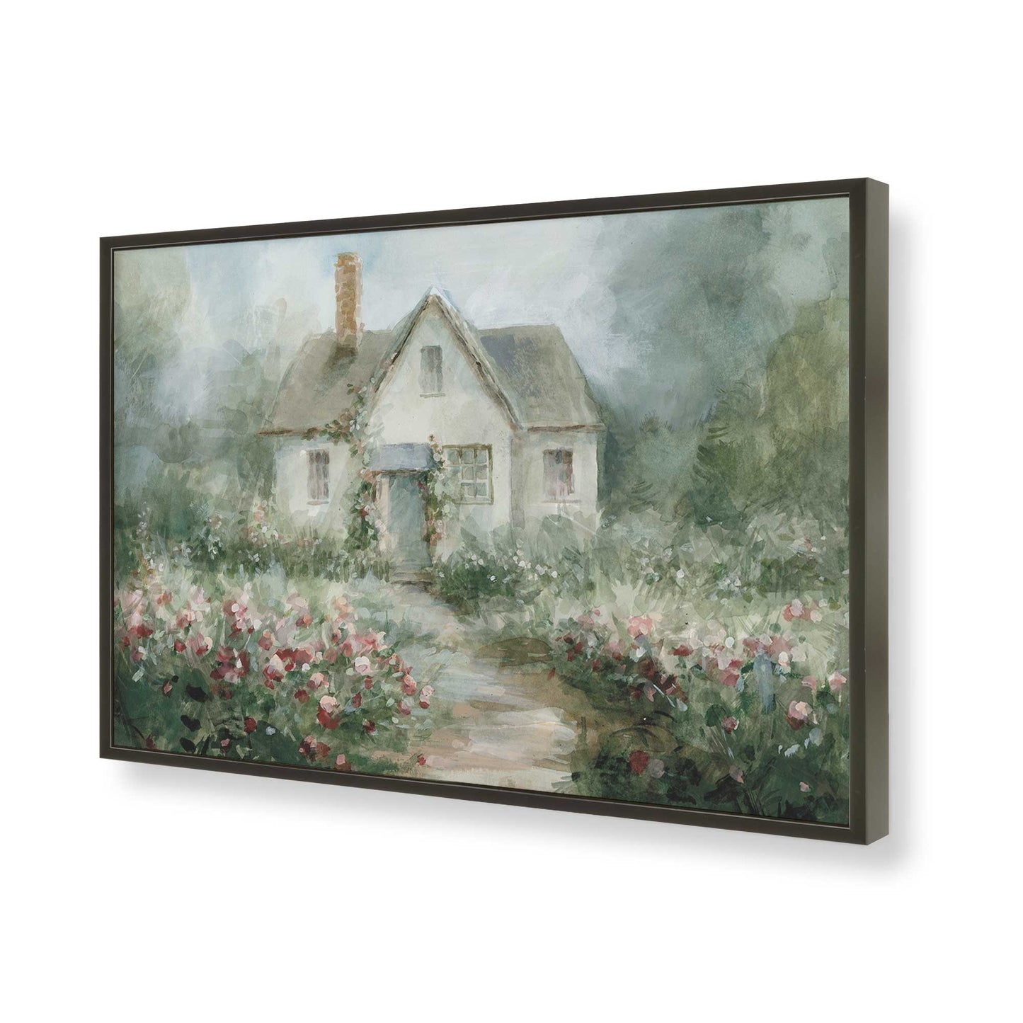 [Color:Satin Black], Picture of art in a Satin Black frame of the corner