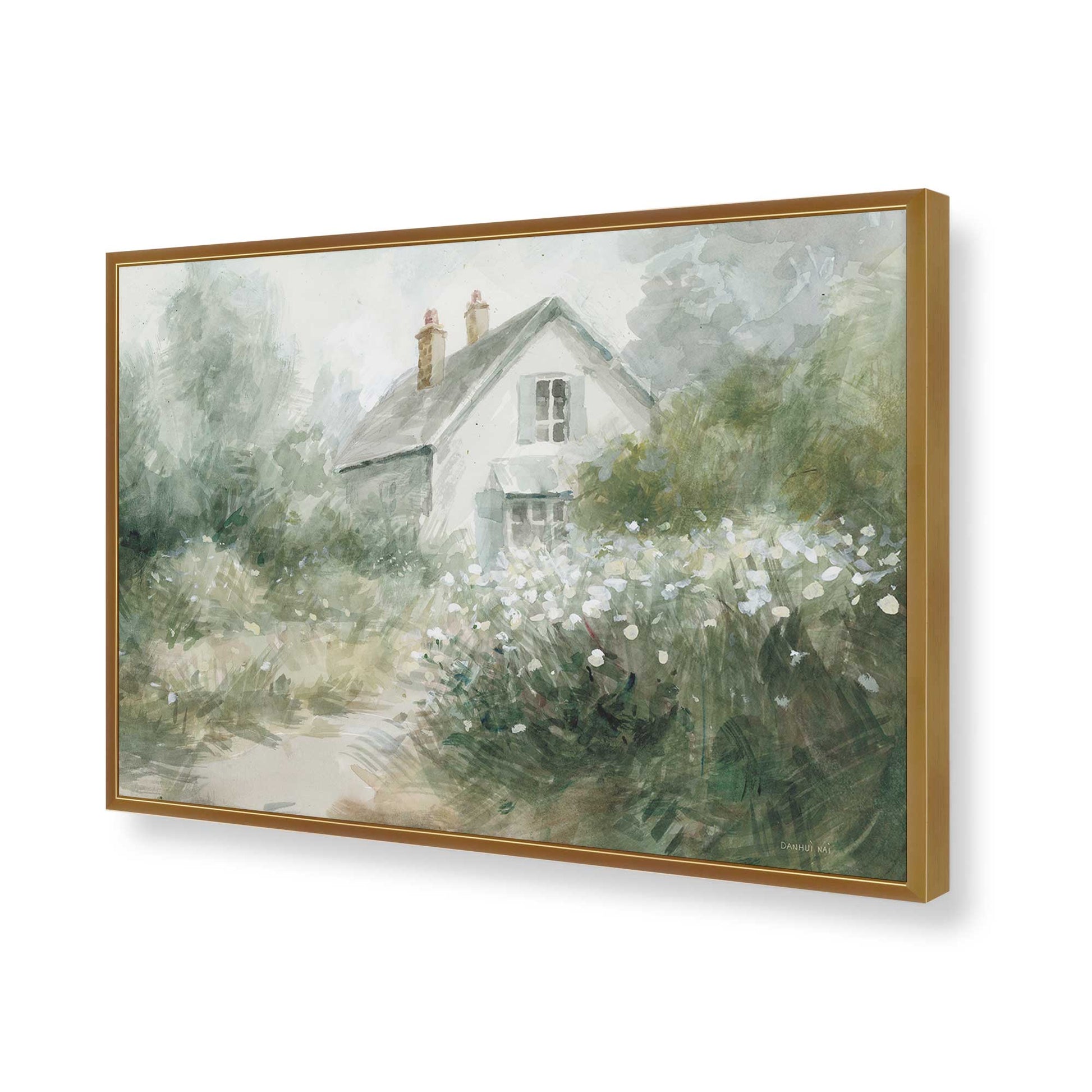 [Color:Polished Gold], Picture of art in a Polished Gold frame of the corner