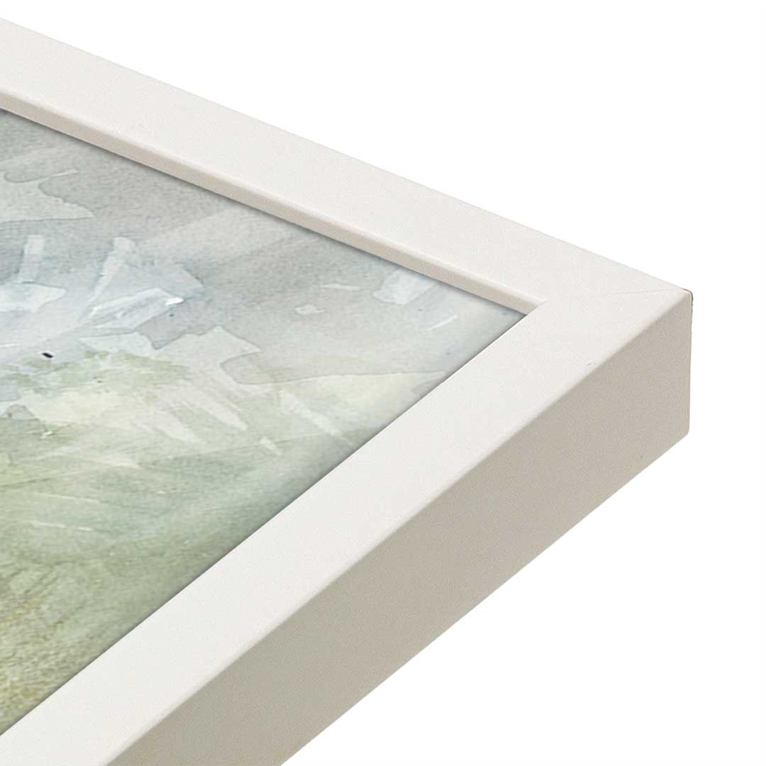 [Color:Opaque White], Picture of art in a Opaque White frame at an angle