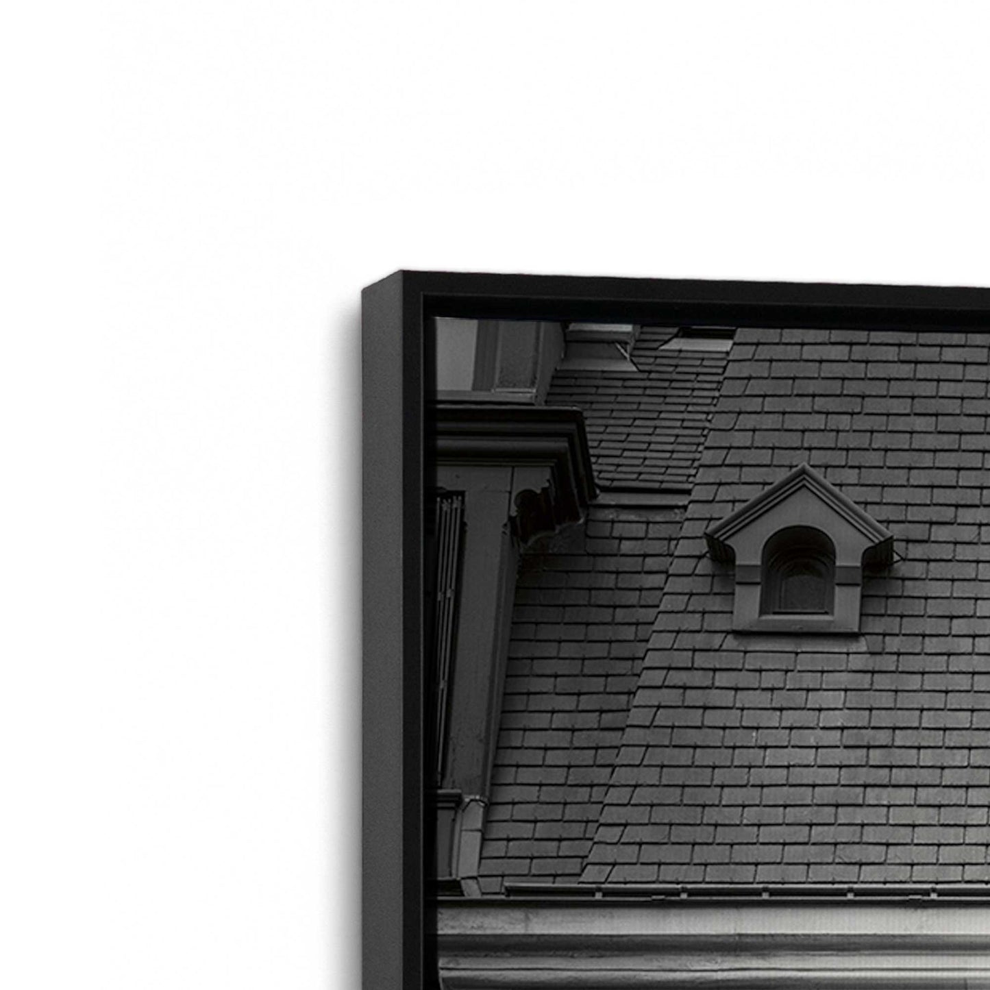 [Color:Satin Black], Picture of art in a Satin Black frame at an angle