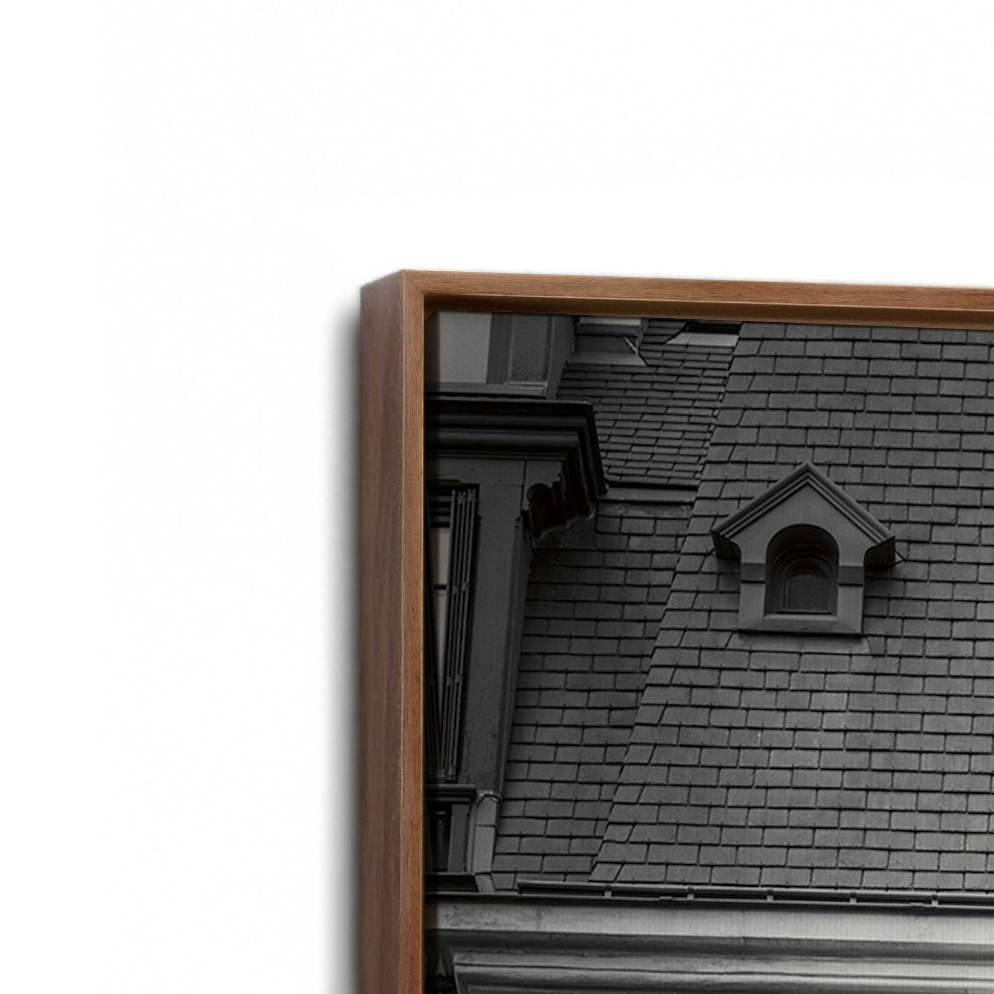 [Color:Walnut], Picture of art in a Walnut frame at an angle