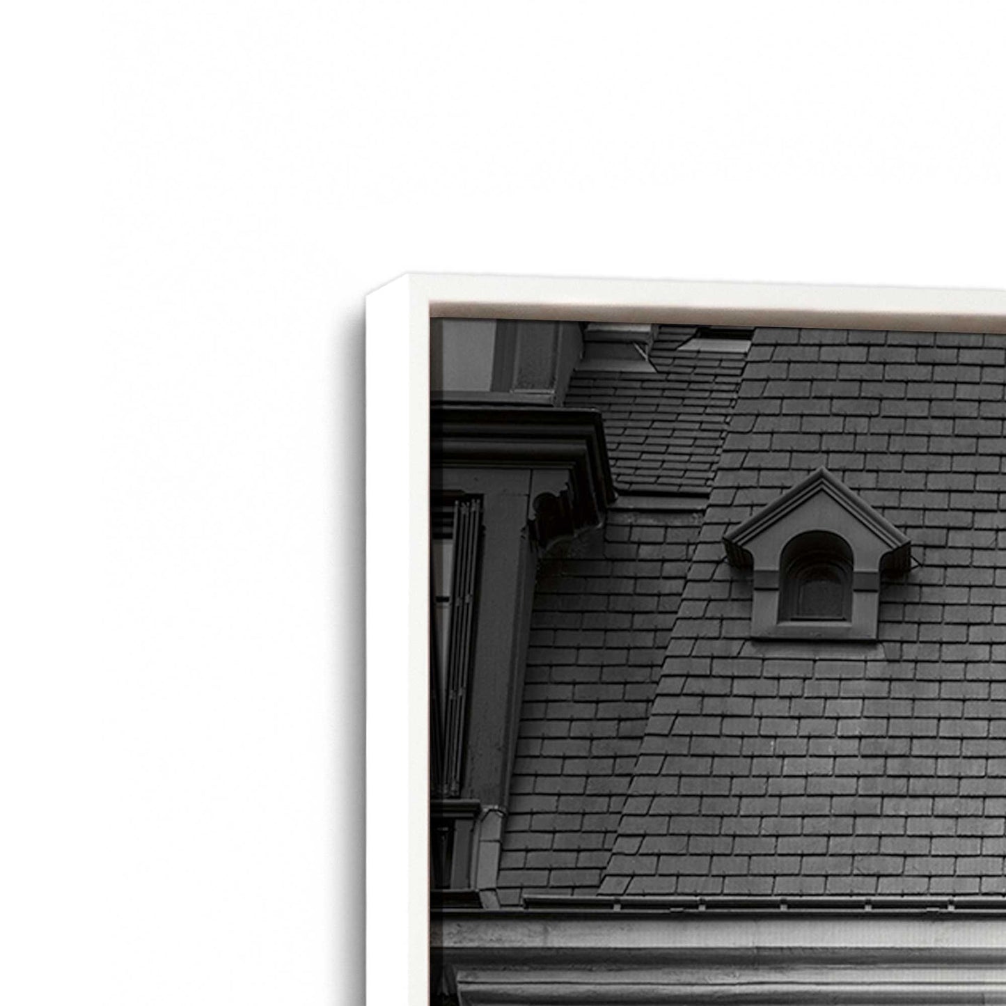 [Color:Opaque White], Picture of art in a White frame at an angle